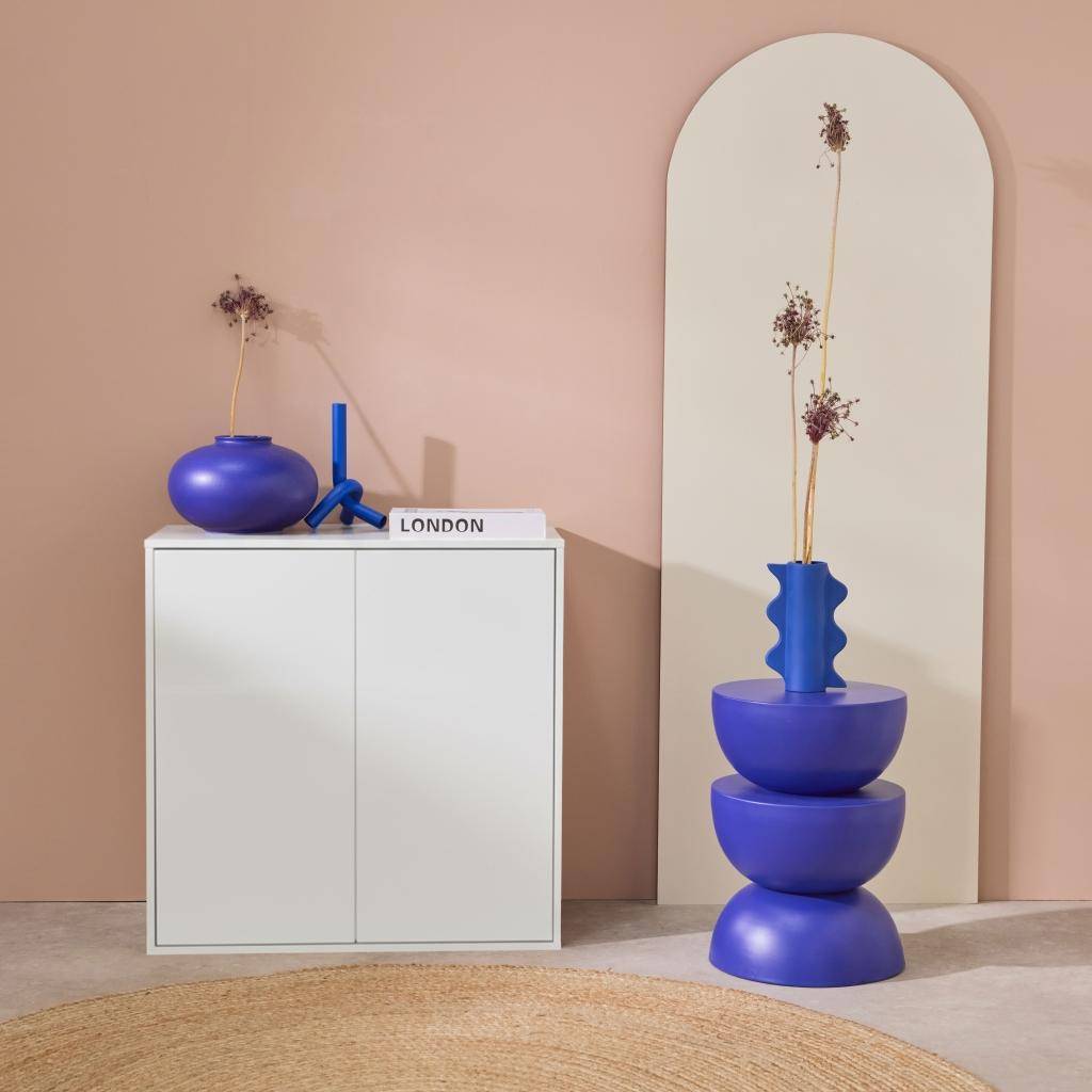 Open kast, opbergmodule decor wit hout 2 deuren 1 plank L 70 x B 35 x H 70cm - Kompo Photo3