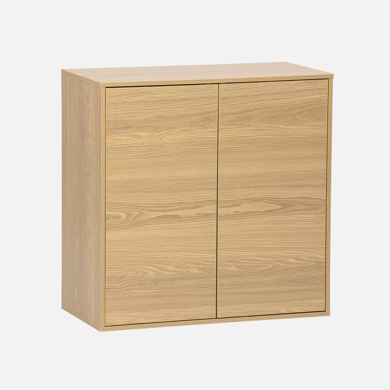 Módulo de almacenamiento con 2 puertas, 70cm, Kompo, Roble, 70x35x70 cm Photo1