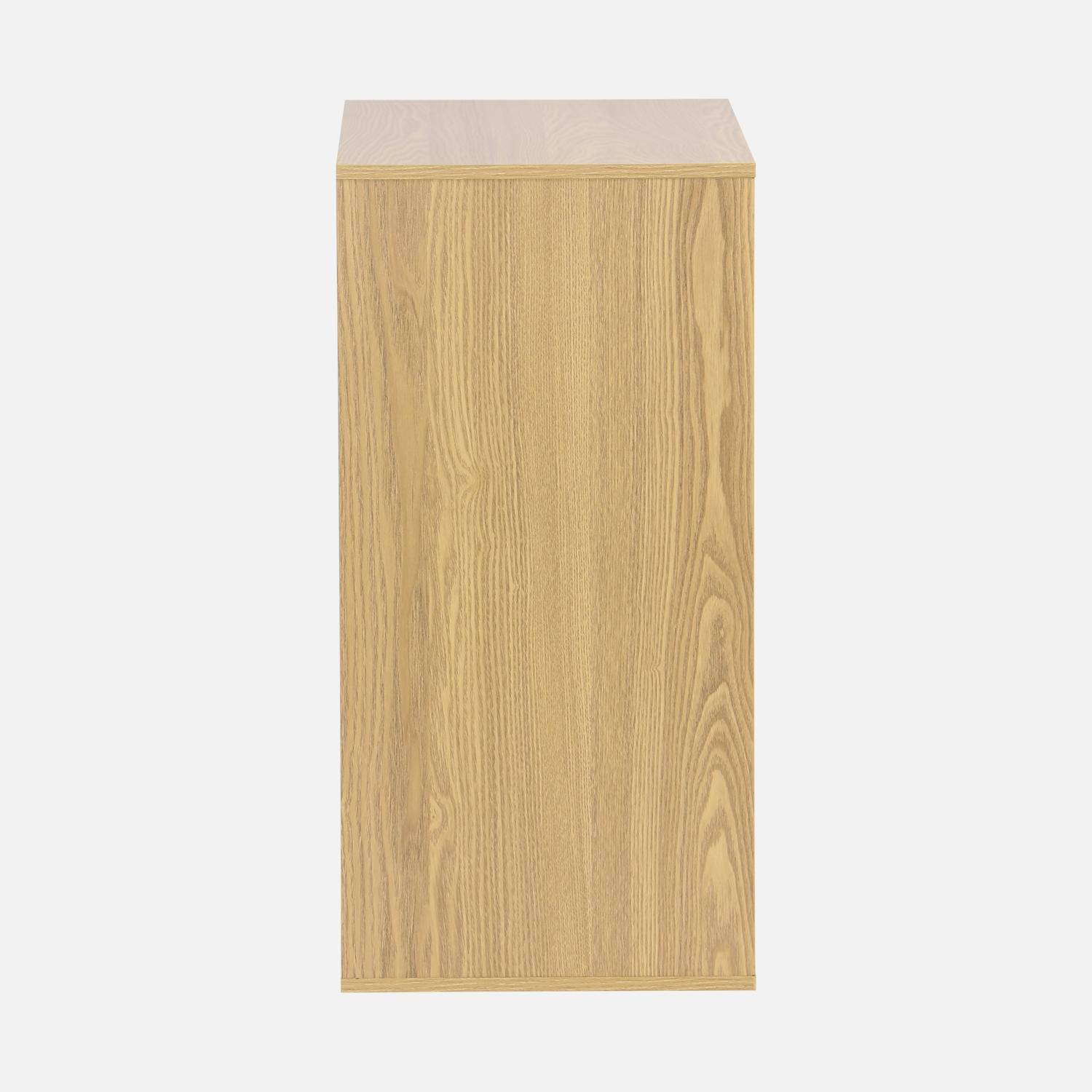 Schrank Aufbewahrungsmodul eichenfarbenes Holzdekor 2 Türen B 70 x T 35 x H 70 cm - Kompo Photo6
