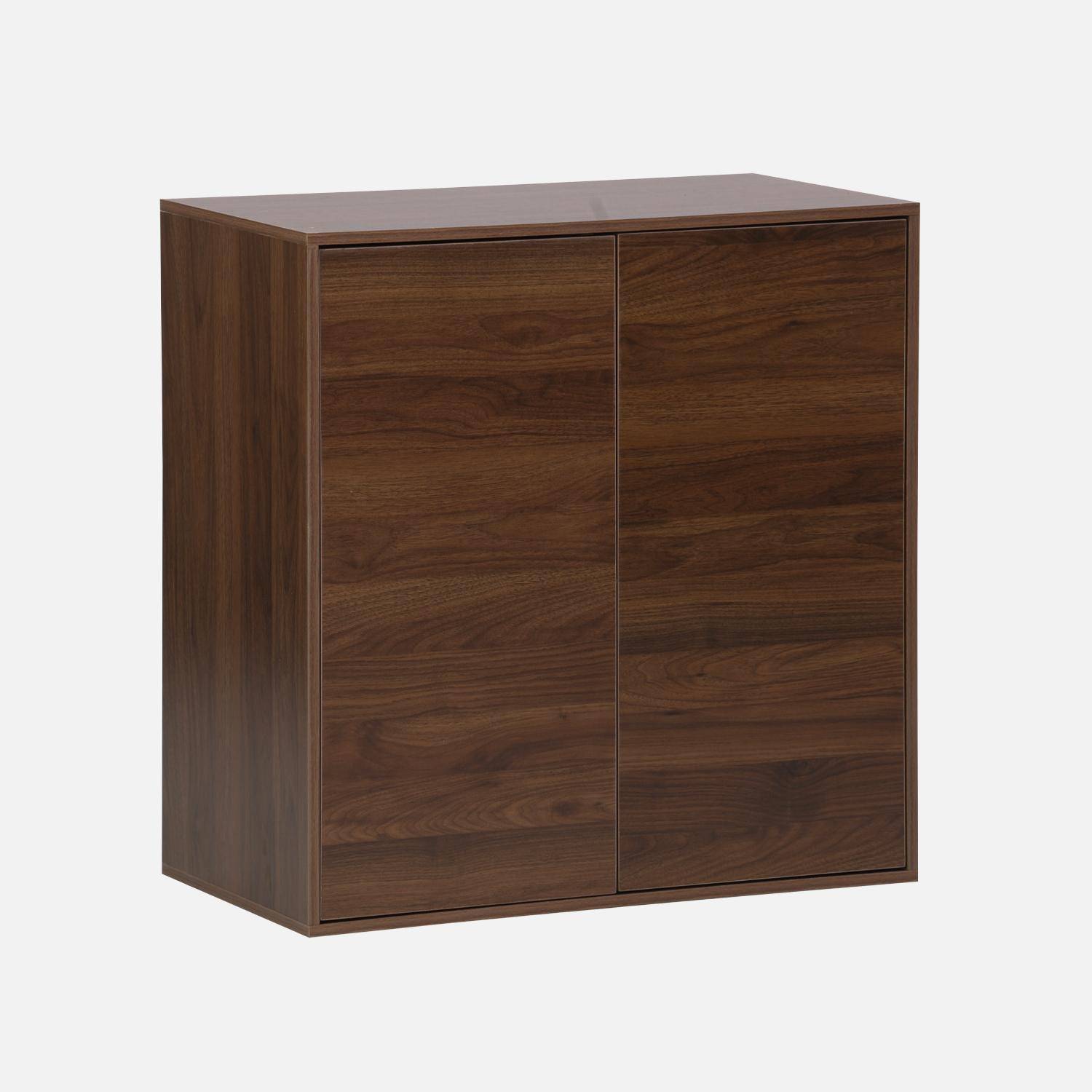 Módulo de almacenamiento con 2 puertas, 70cm, Kompo, Madera de nogal, 70x35x70 cm Photo1