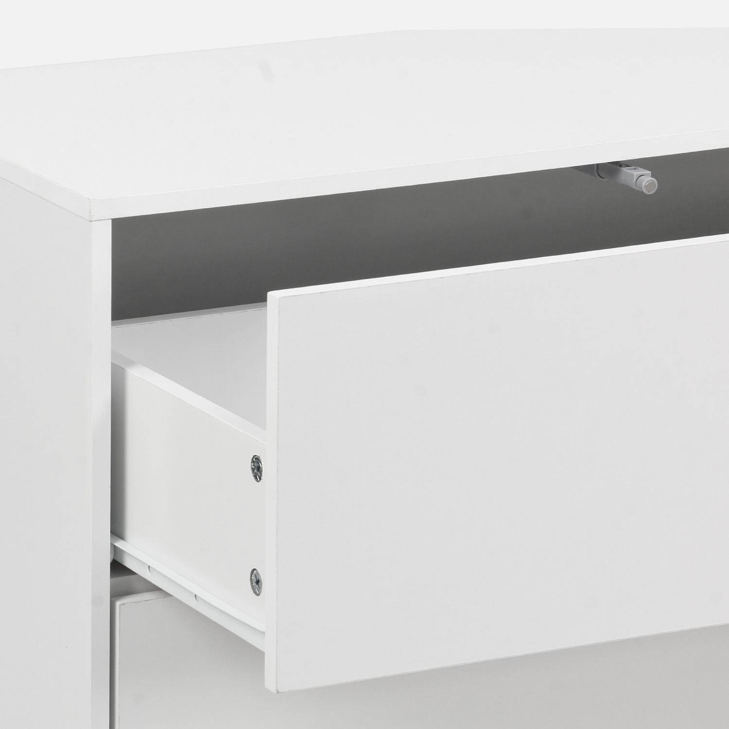 Módulo de armazenamento decor madeira, 3 gavetas, Kompo, Branco, 70x35x70 cm Photo6