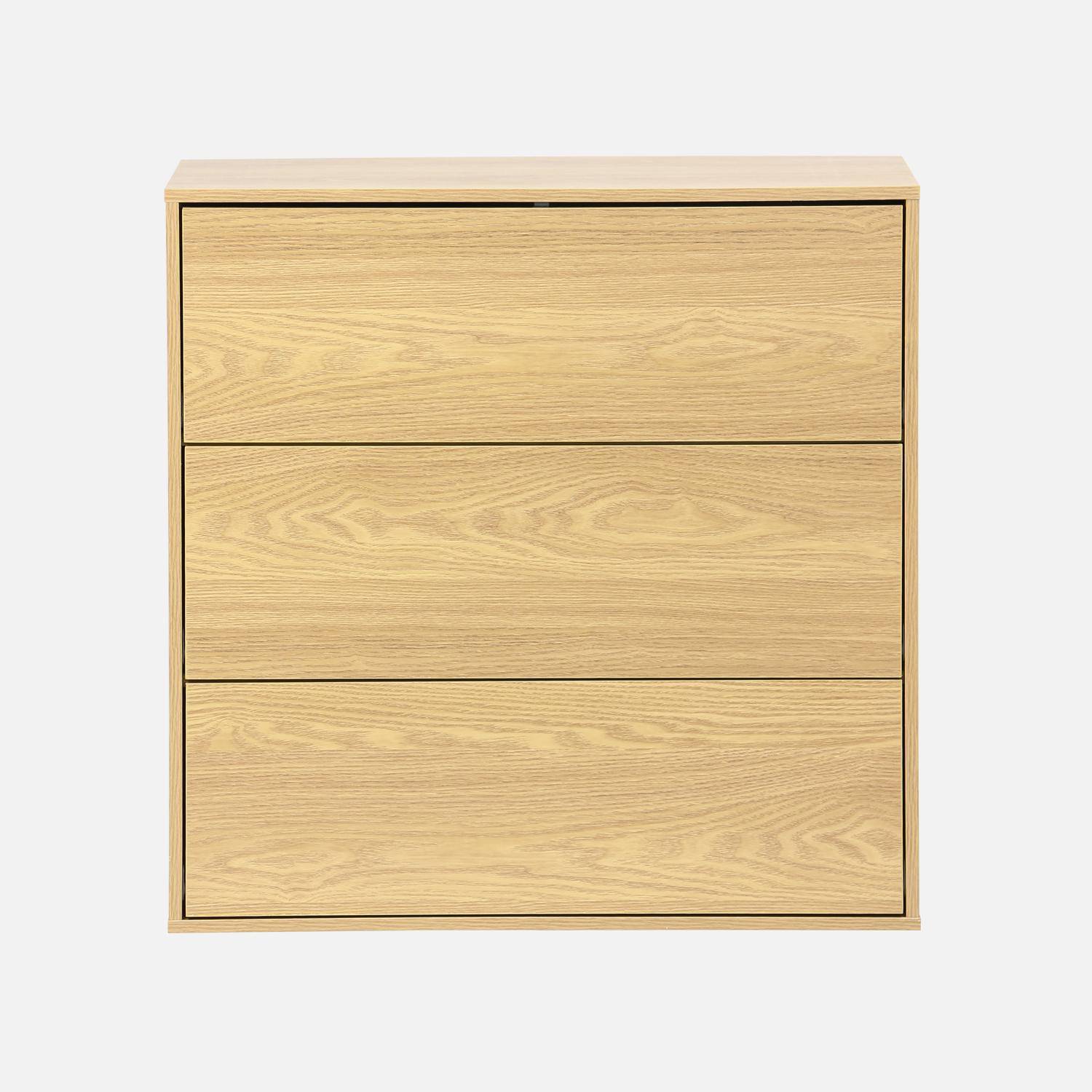 Módulo de almacenamiento, 2 puertas y 2 niveles, Kompo, Roble, 70x35x70 cm Photo3