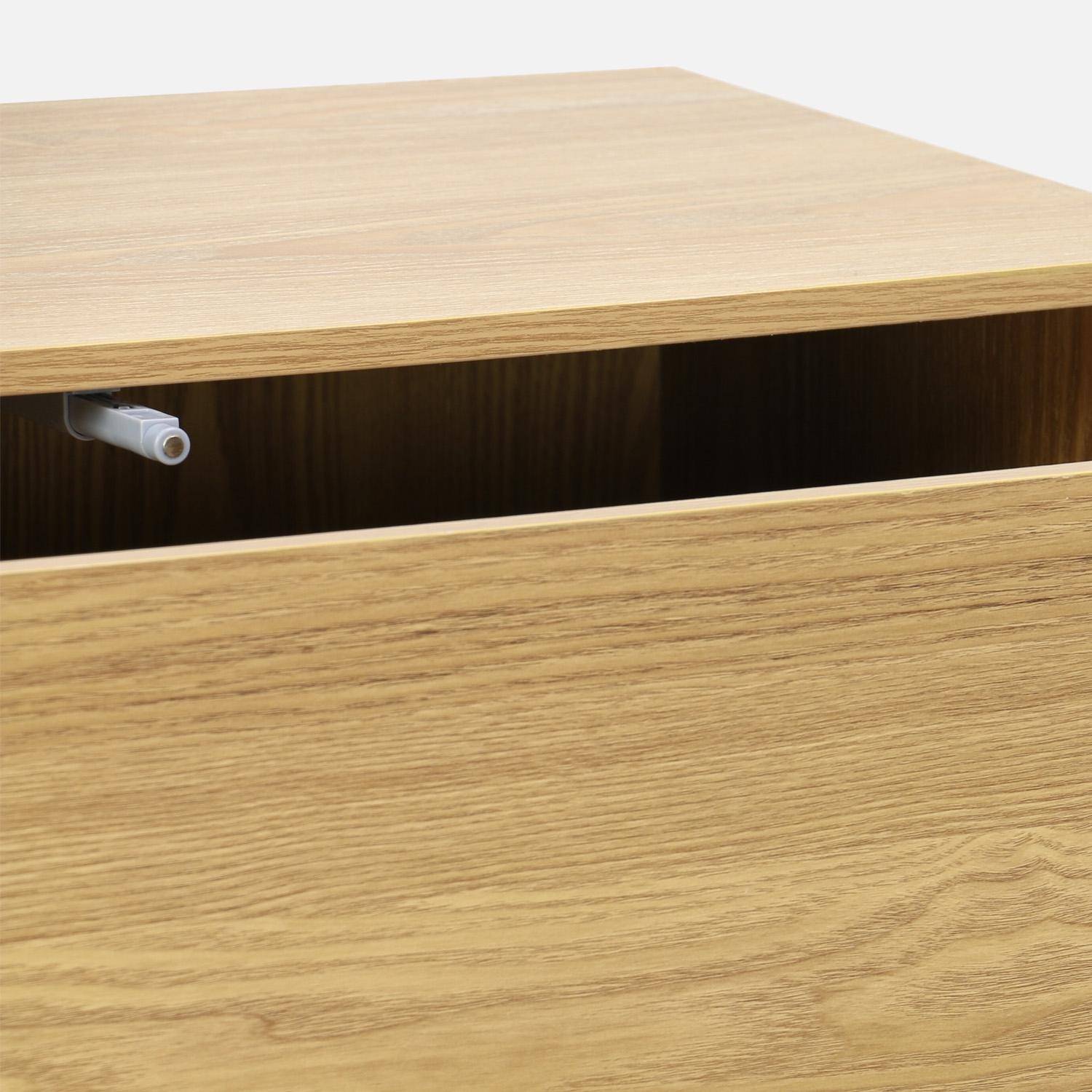 Commode, module de rangement décor bois chêne 3 tiroirs - Kompo,sweeek,Photo6