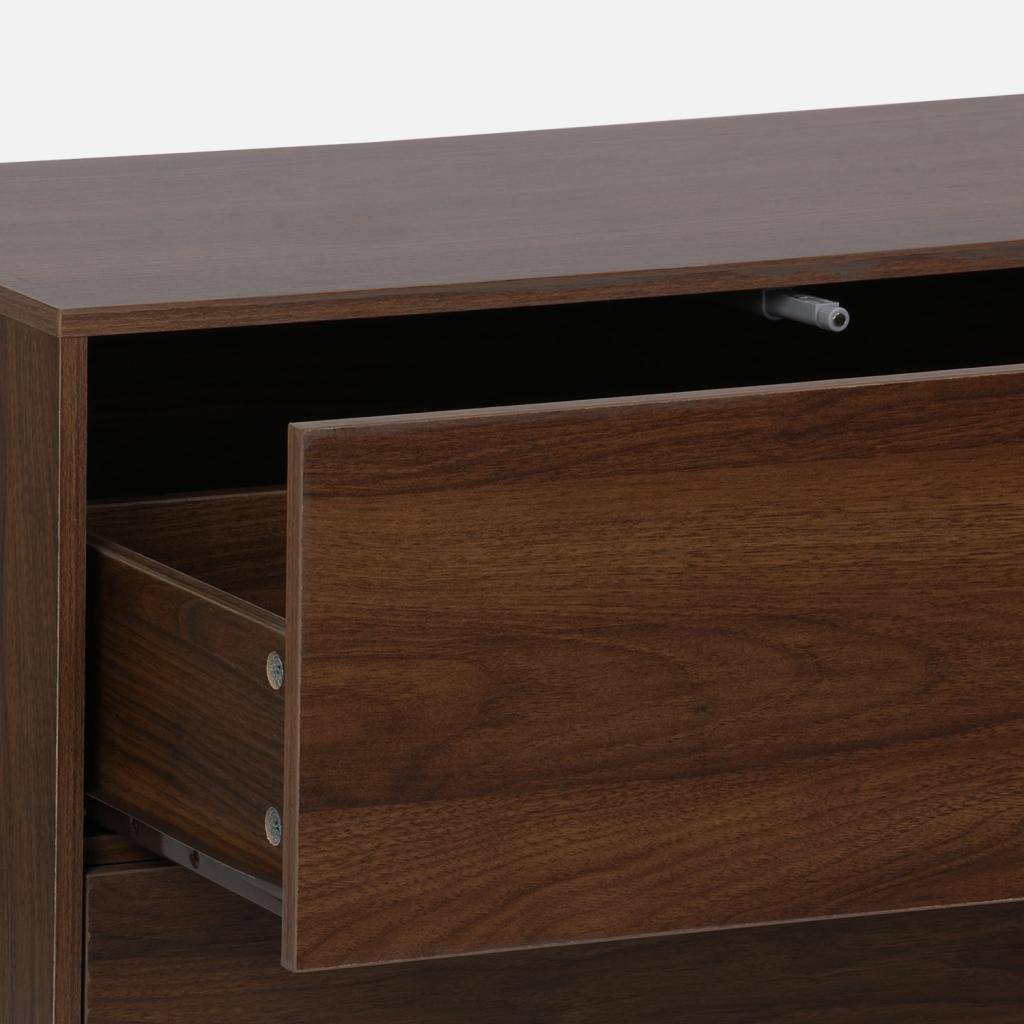 Kommode Aufbewahrungsmodul nussbaumfarbenes Holzdekor 3 Schubladen B 70 x T 35 x H 70 cm - Kompo Photo6