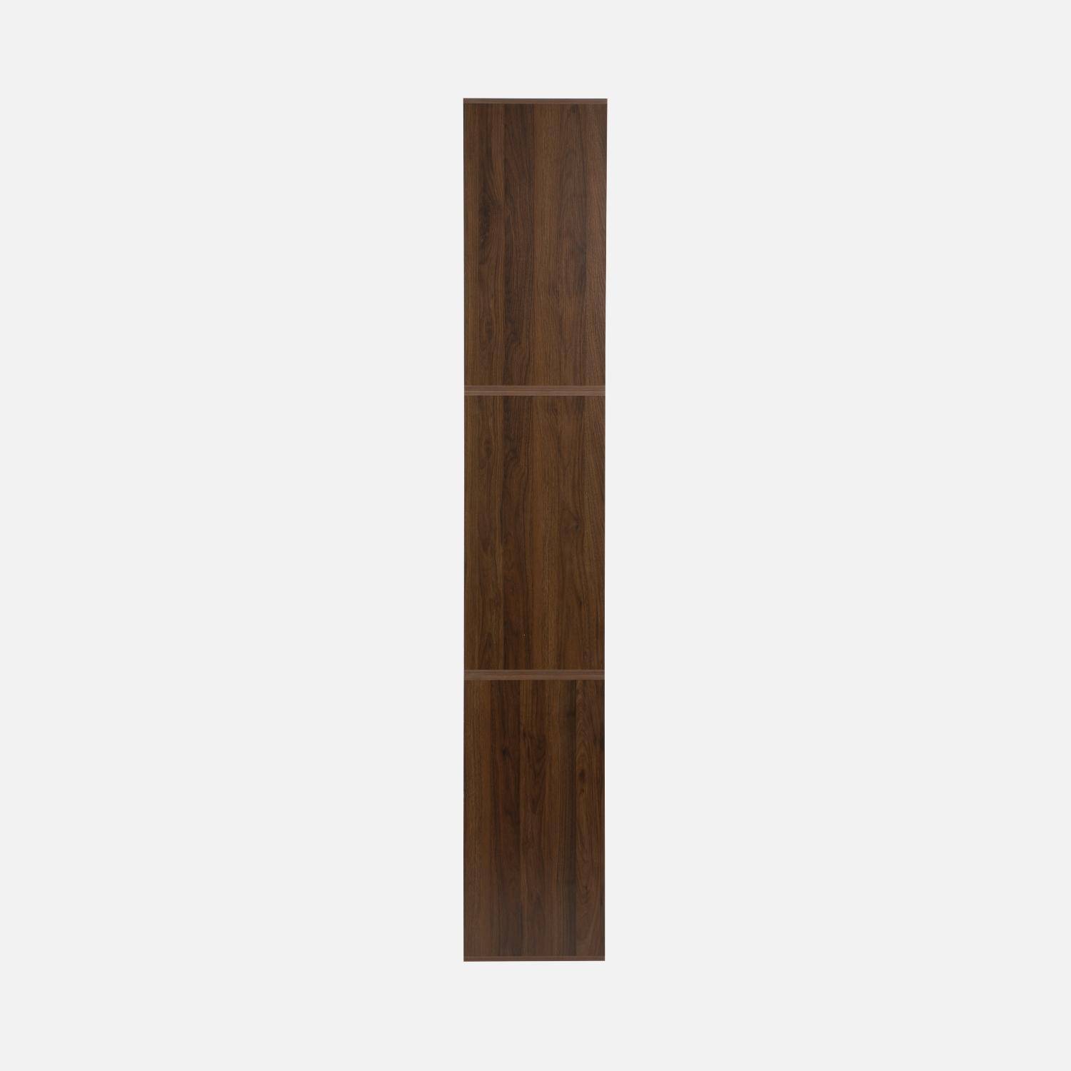 Estantería, biblioteca modular con 2 puertas y 5 estantes, Kompo, Madera de nogal, 70x35x210 cm,sweeek,Photo6