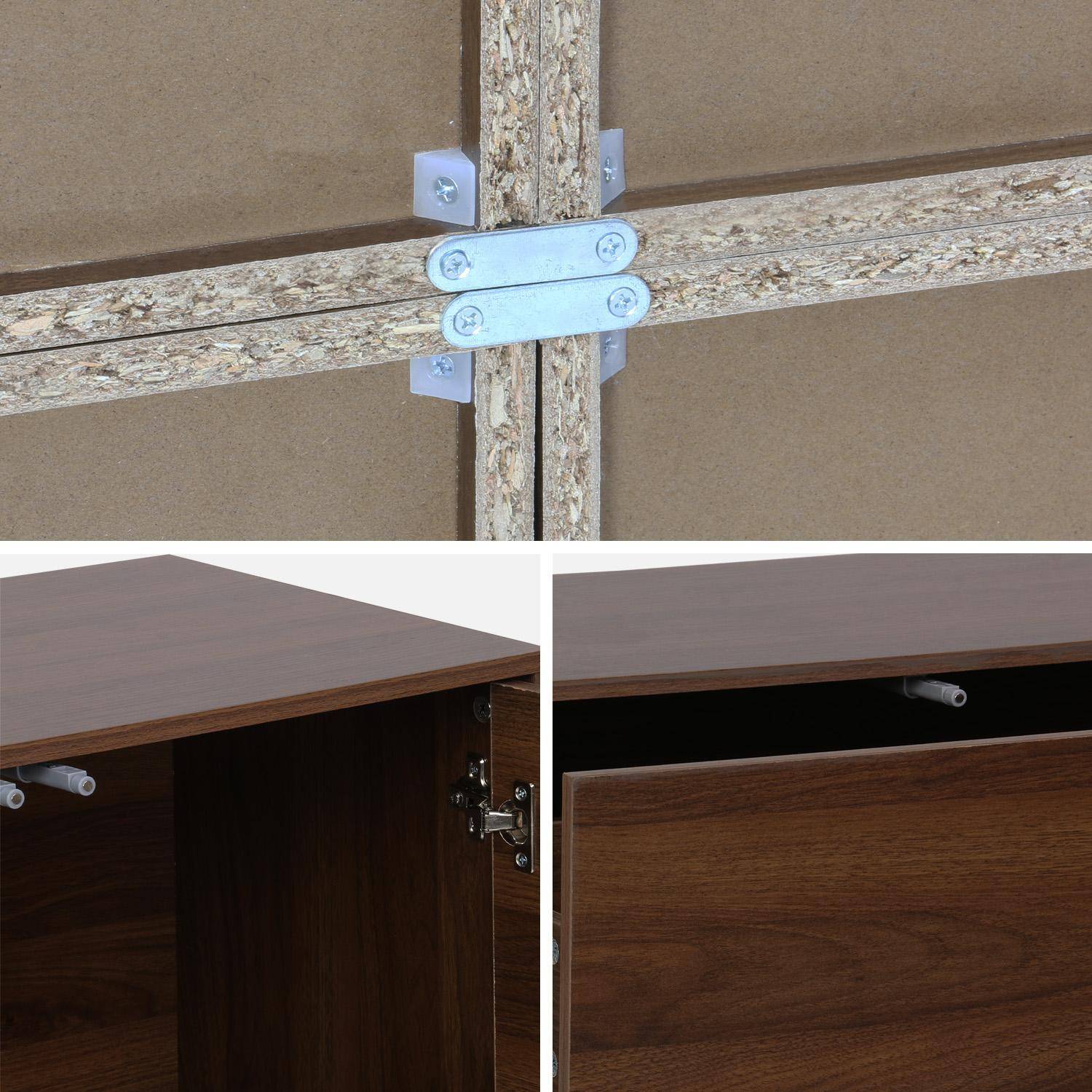 Kit estantería o biblioteca modular con 9 secciones, Kompo, Madera de nogal, 210x35x210 cm,sweeek,Photo9
