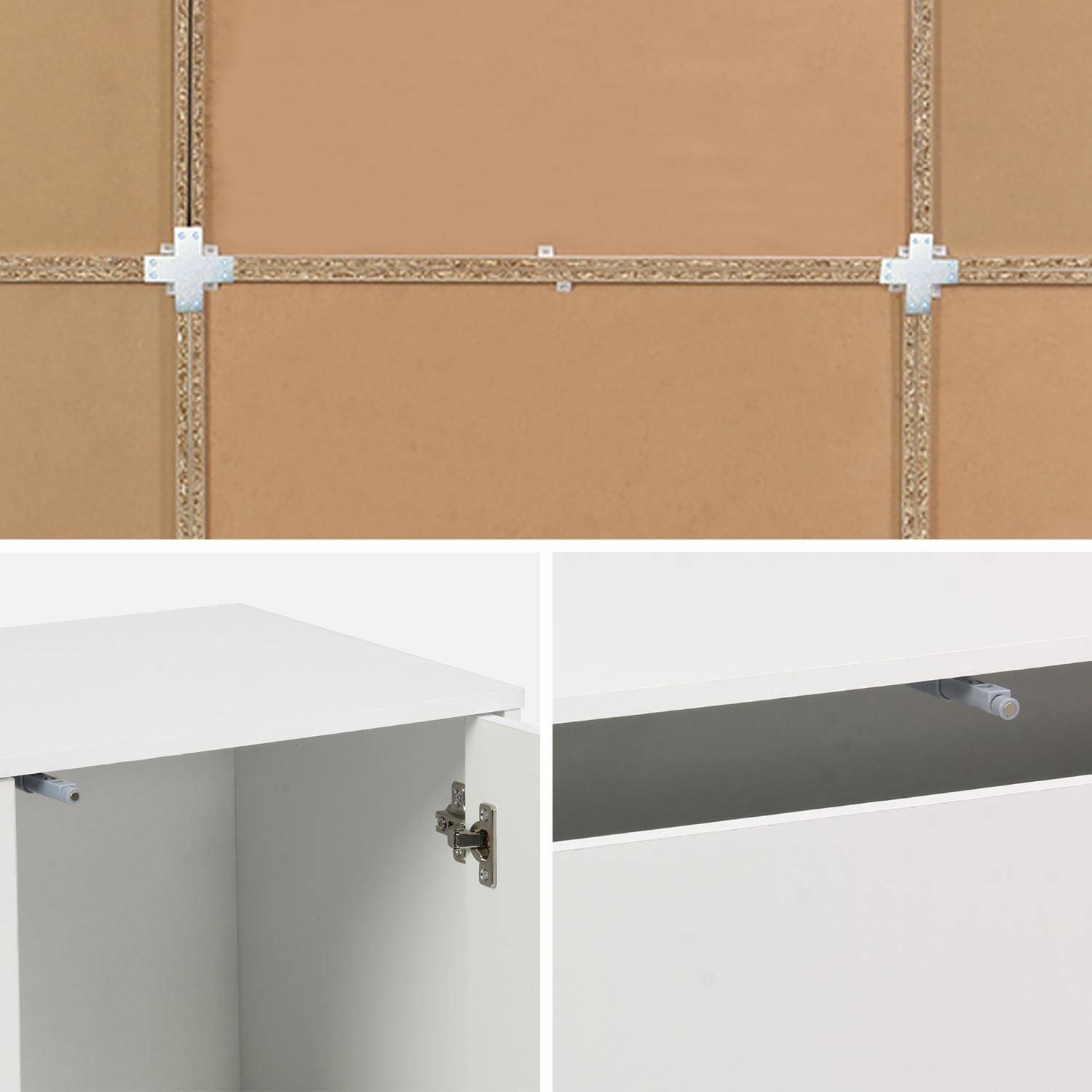 Kit étagère, bibliothèque décor bois blanc 9 éléments 100% modulable L 210 x P 35 x H 210cm - Kompo Photo5