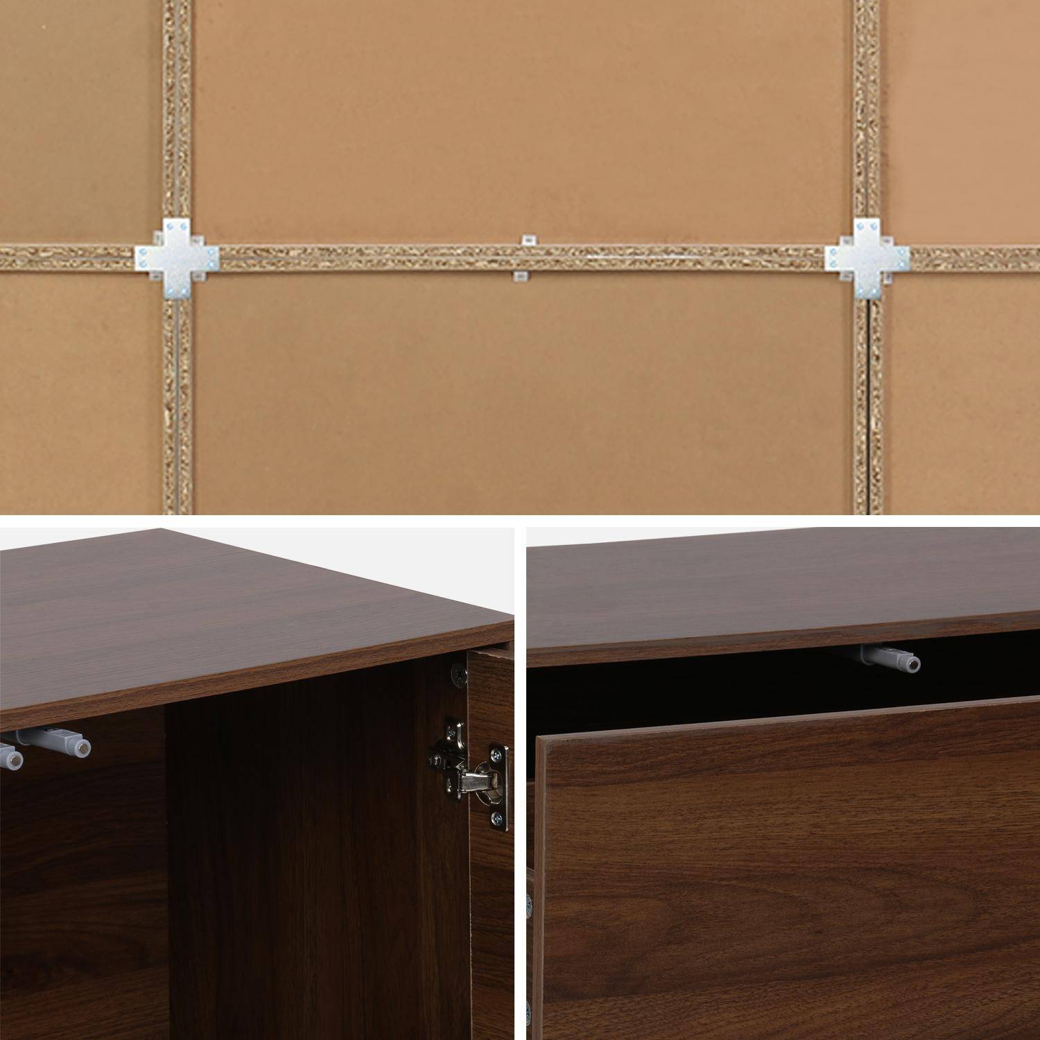 Modulaire opbergmodule houtdecor walnoot 9 elementen 100% moduleerbaar L 210 x B 35 x H 210cm - Kompo,sweeek,Photo8