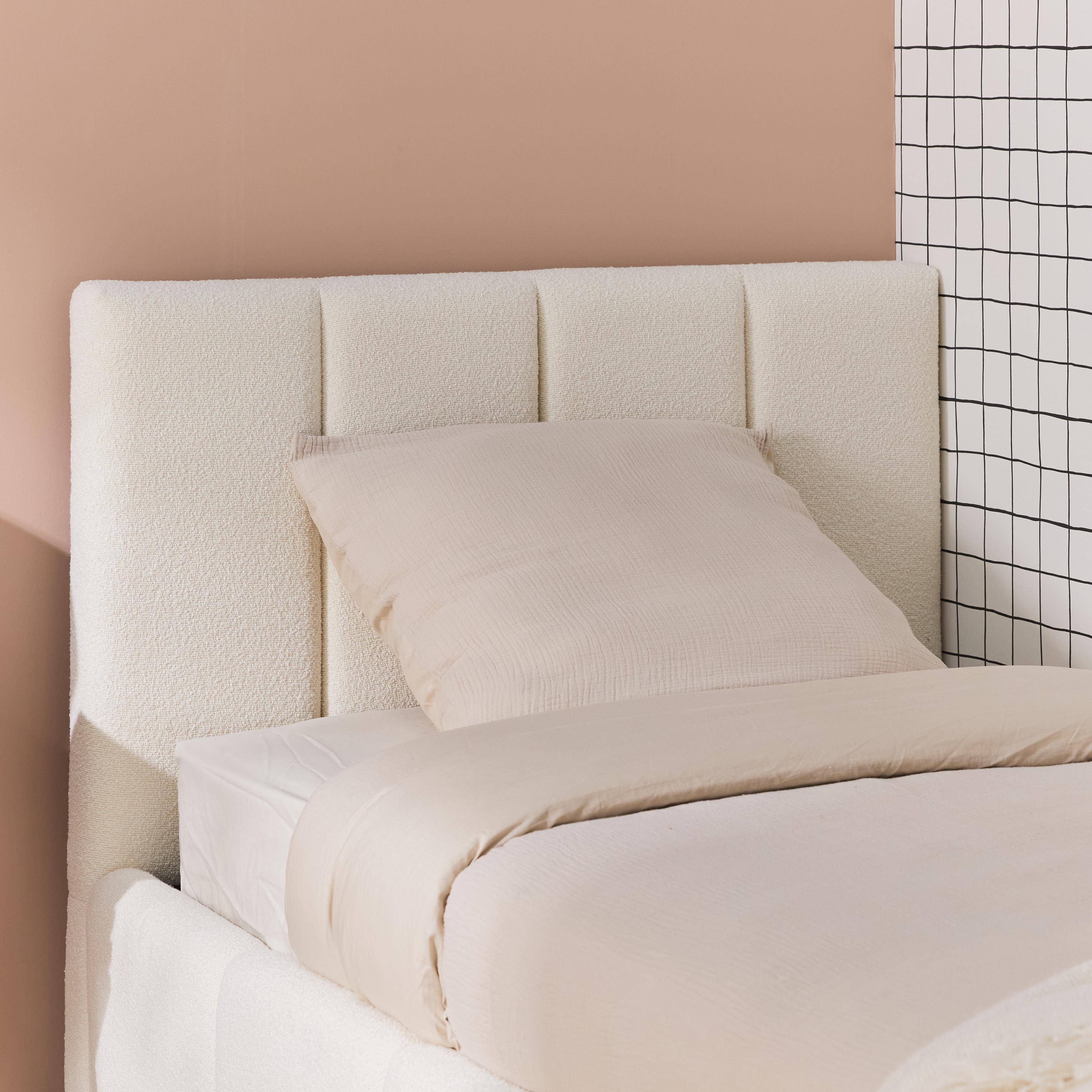 Divano letto imbottito 90/180×200 cm - con vano di ripostiglio - con