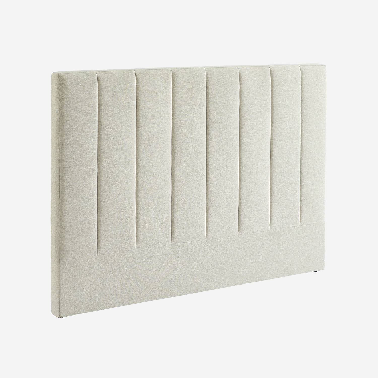 Cabecero de cama revestimiento tela, 150cm, Beige