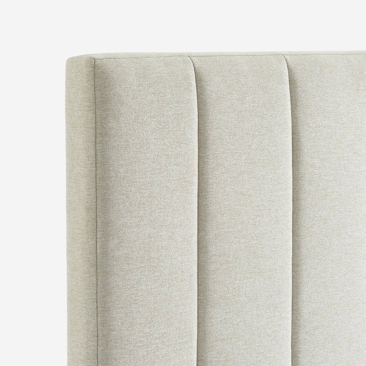 Cabeceira para cama de casal revestimento em tecido, 140cm, Cole, Beige, 150x8x105 cm Photo3