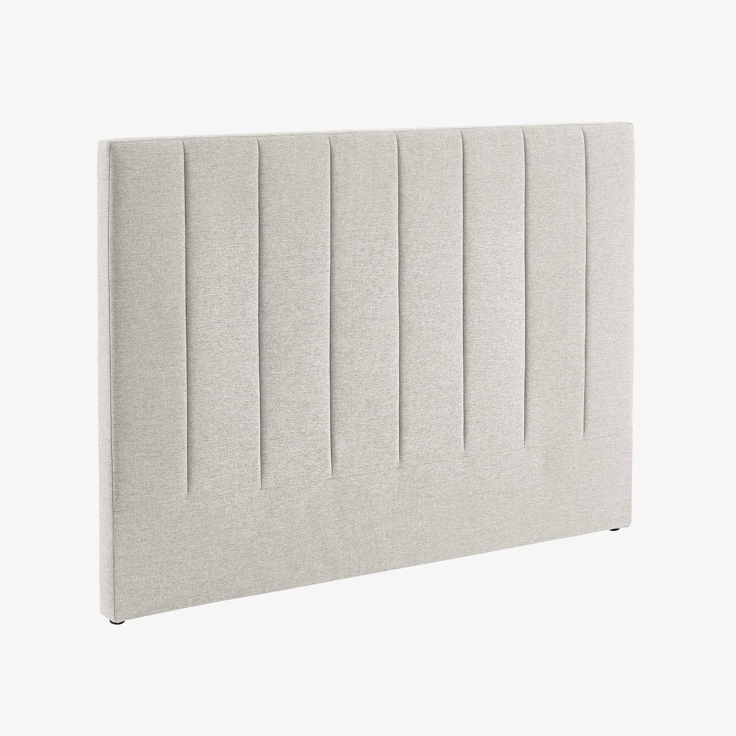Cabecero de cama revestimiento tela, 150cm, Gris claro