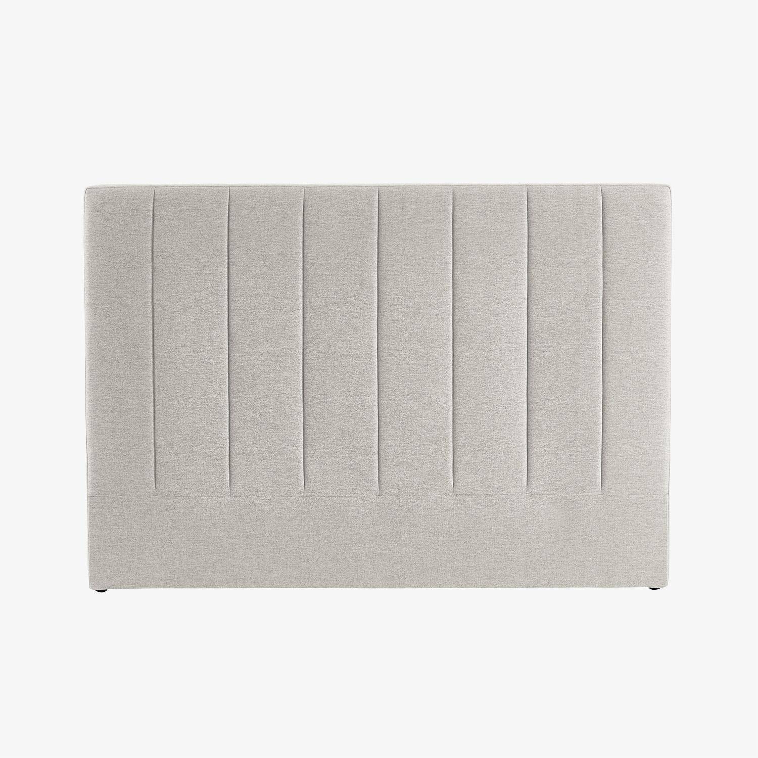 Cabeceira para cama de casal revestimento em tecido, 140cm, Cole, Cinza Claro, 150x8x105 cm,sweeek,Photo2