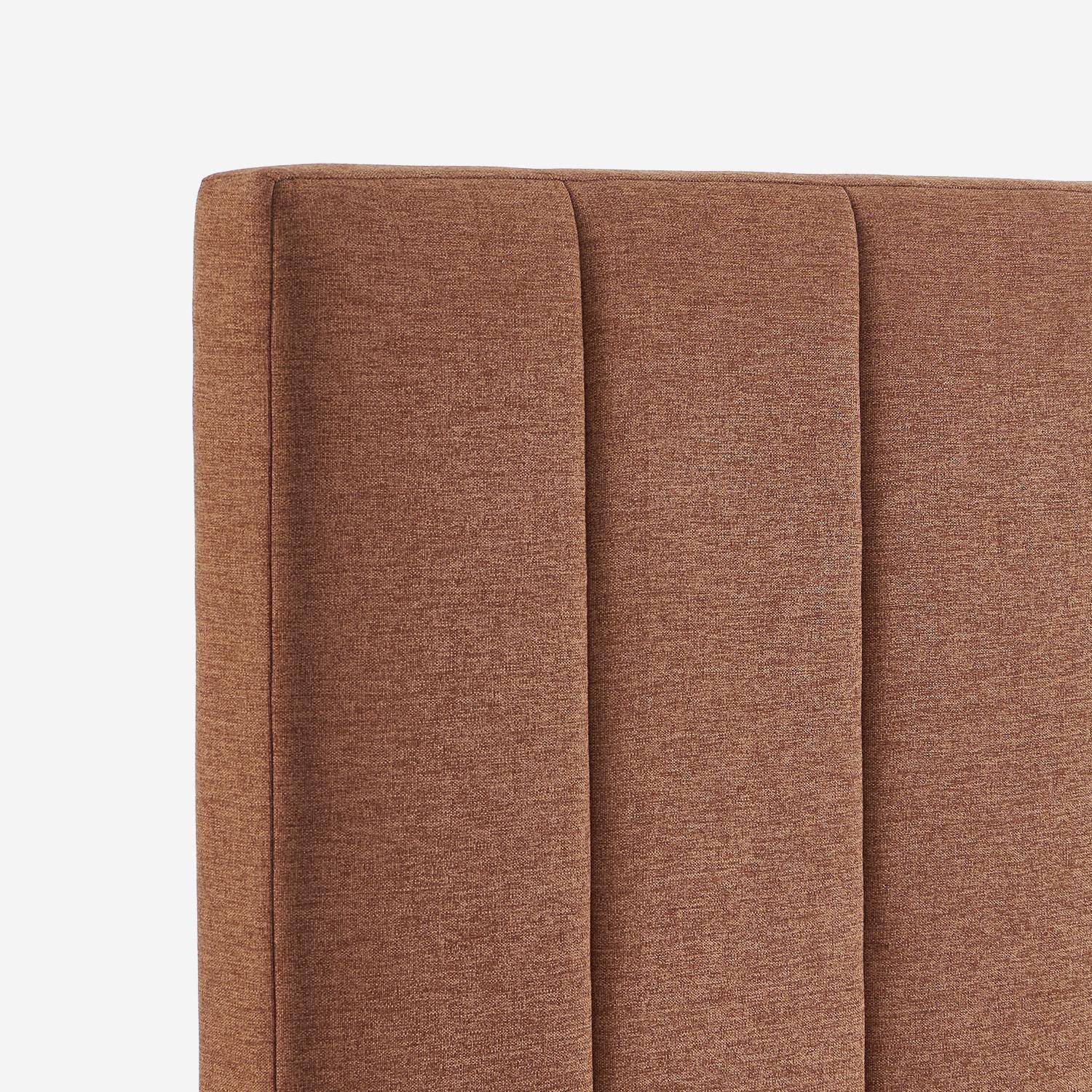 Cabeceira para cama de casal revestimento em tecido, 140cm, Cole, Camel, 150x8x105 cm Photo3