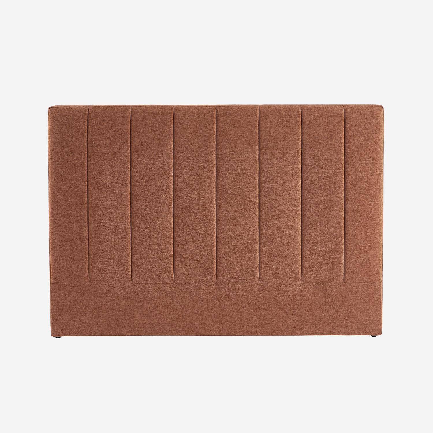 Cabeceira para cama de casal revestimento em tecido, 140cm, Cole, Camel, 150x8x105 cm Photo2