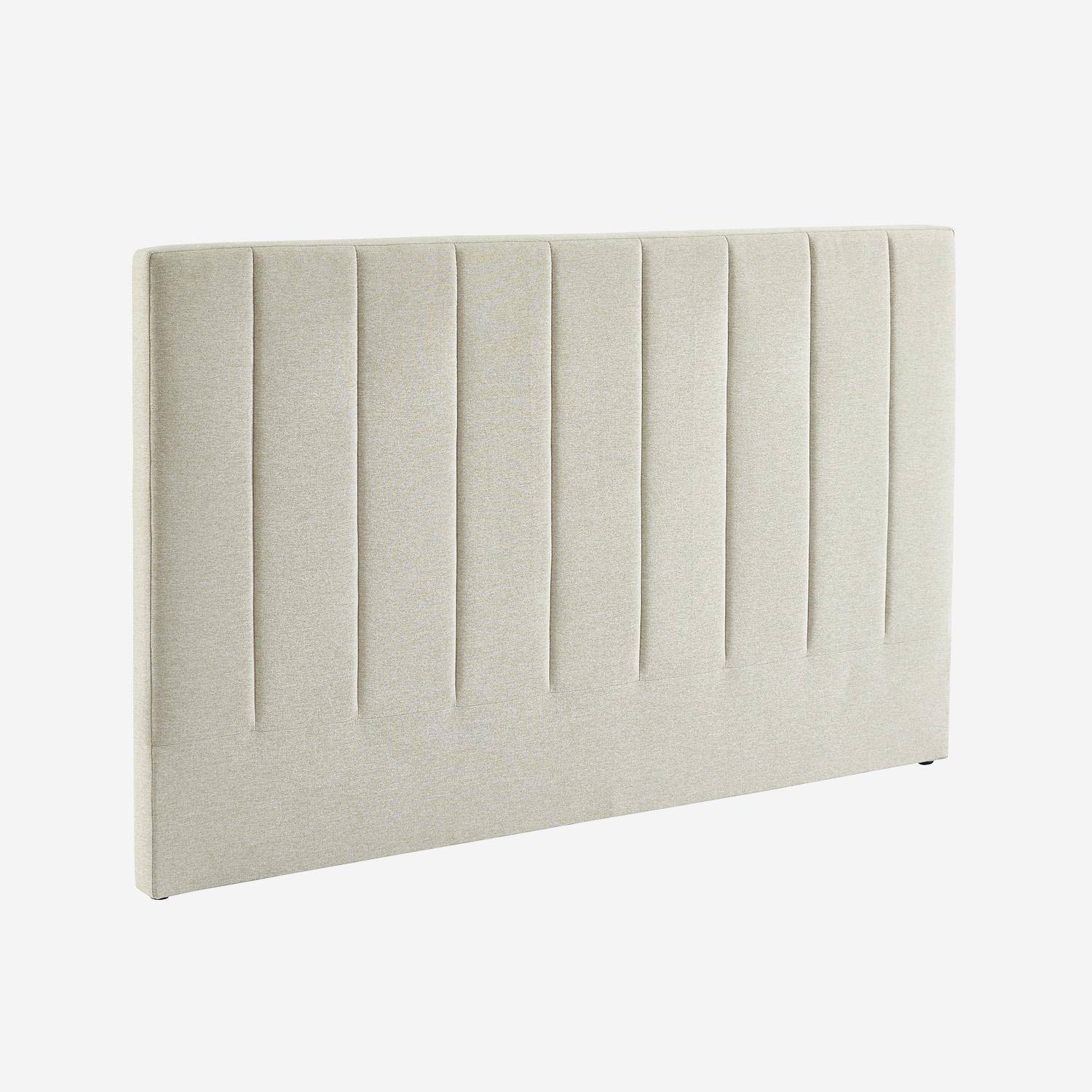 Cabezal revestimiento tela, 170cm, Cole, Beige, 170x8x105 cm Photo1