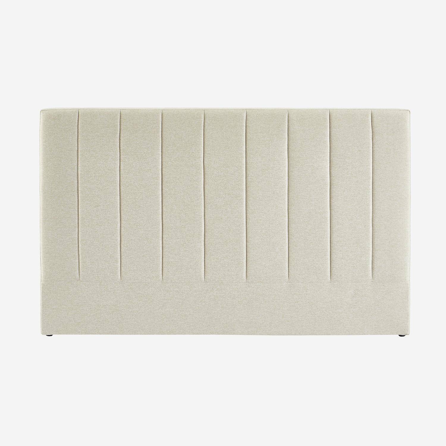 Cabezal revestimiento tela, 170cm, Cole, Beige, 170x8x105 cm Photo2