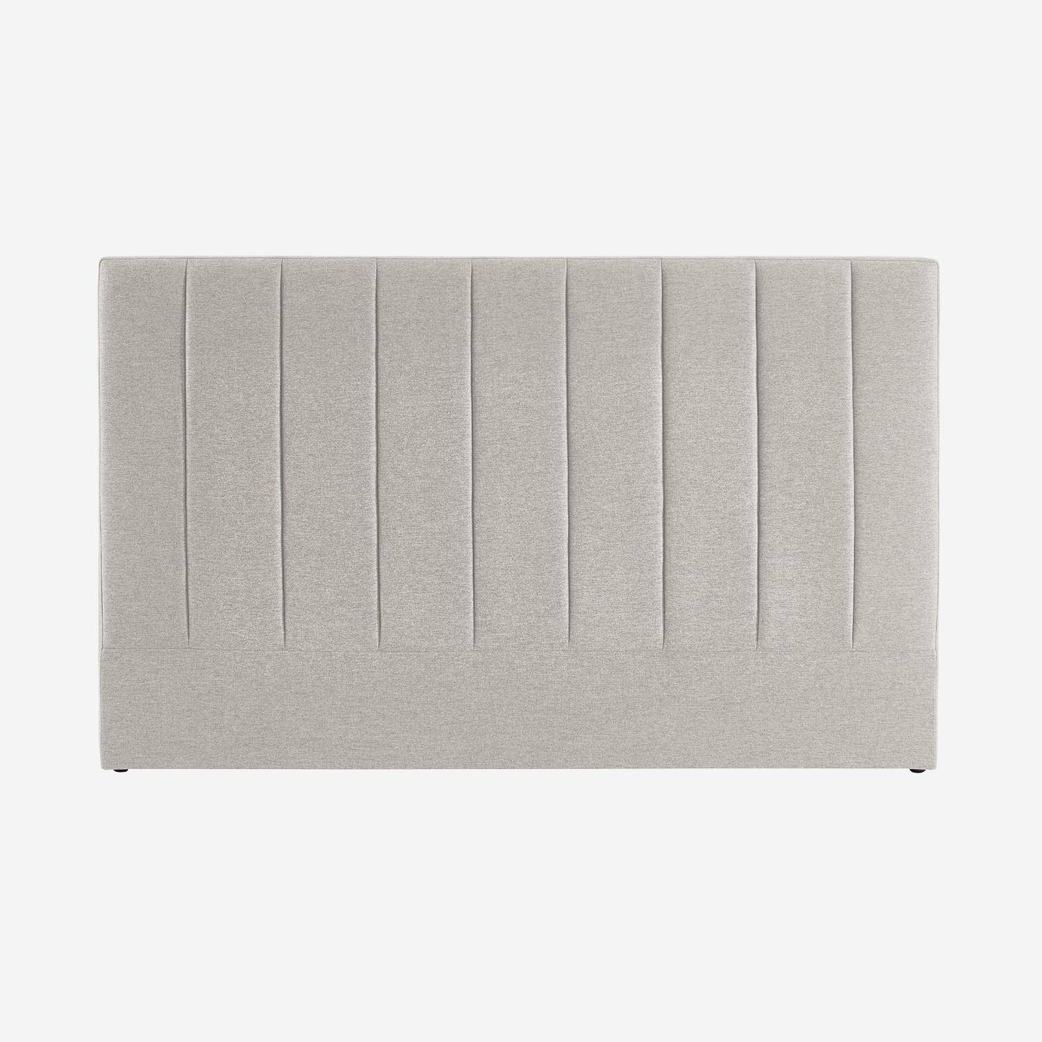Cabezal revestimiento tela, 170cm, Cole, Gris claro, 170x8x105 cm,sweeek,Photo2