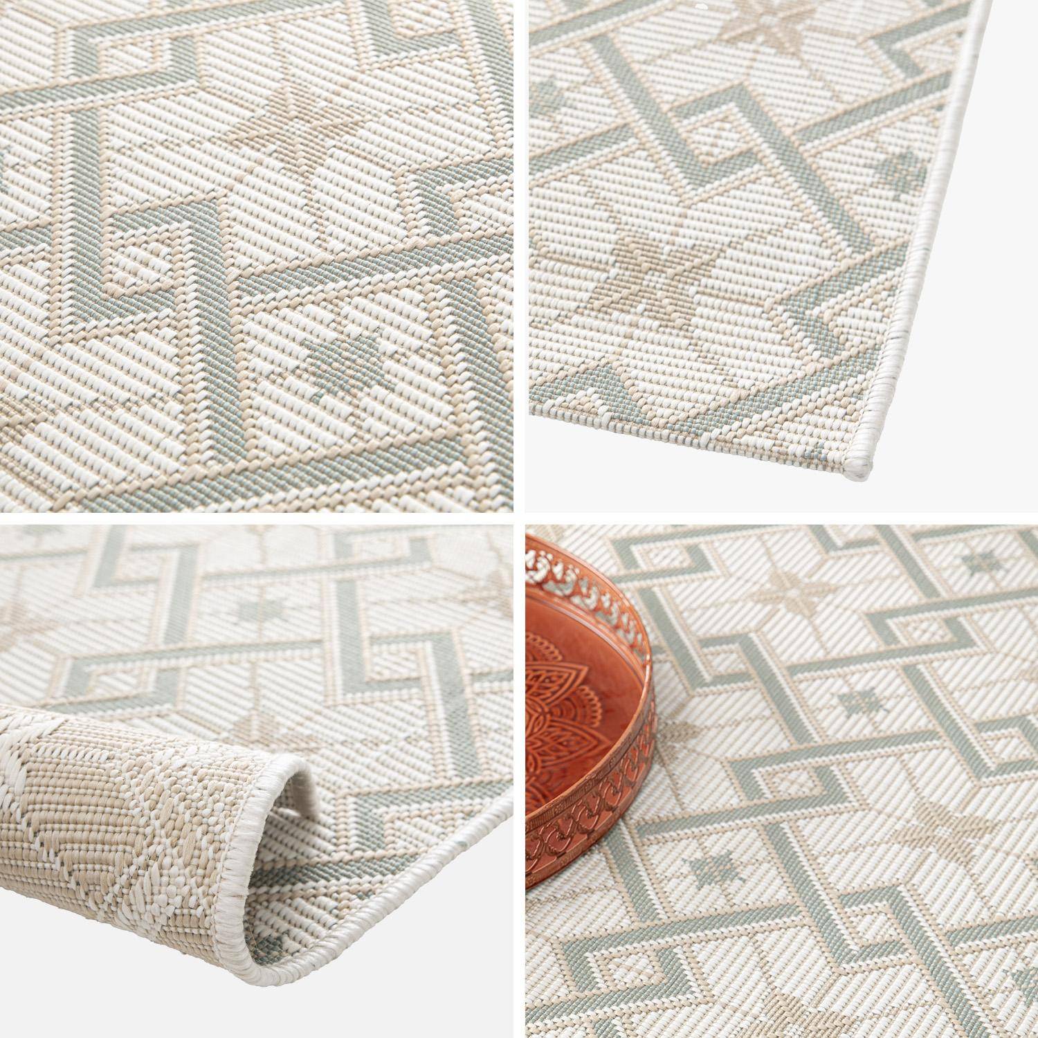 Tappeto vintage per interni/esterni crema beige verde, Angie, 170x120x0.2 cm Photo3
