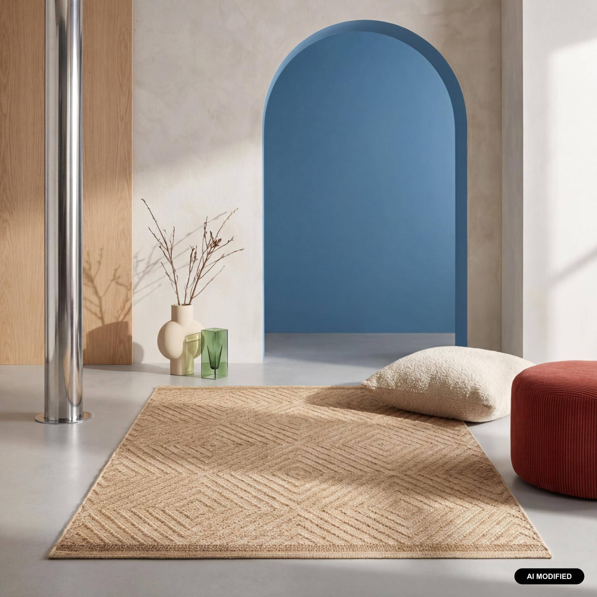 Tapis intérieur/extérieur effet jute coloris naturel Douglas 120x170cm Photo1
