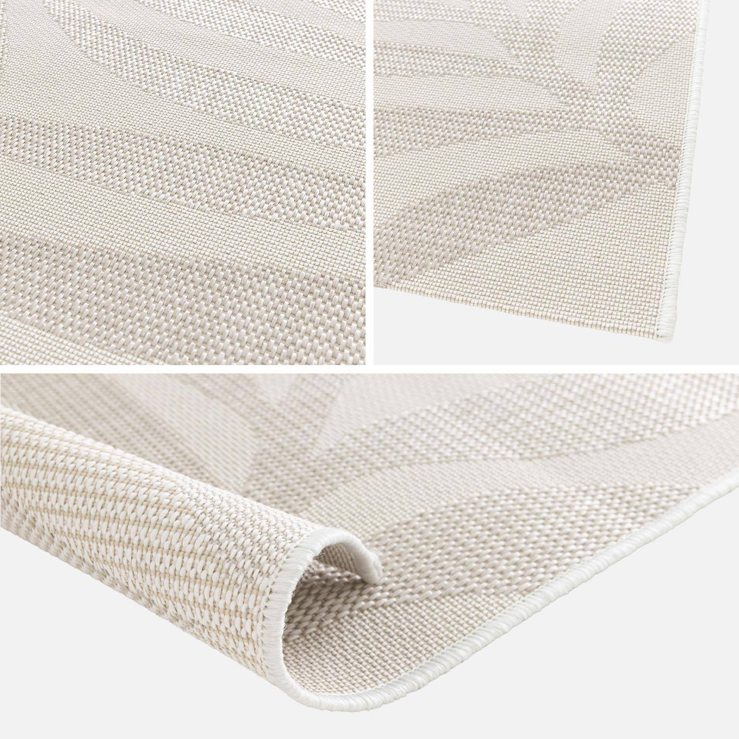 Tapete interior/exterior padrão vegetal creme, bege, Kate, 170x120x0.2 cm,sweeek,Photo3