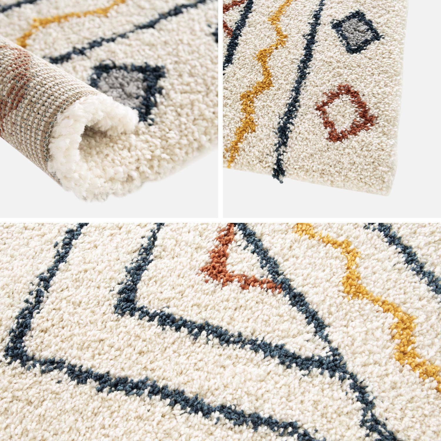 Tapis intérieur motif berbère crème, bleu et orange Ralph 120x170cm,sweeek,Photo5