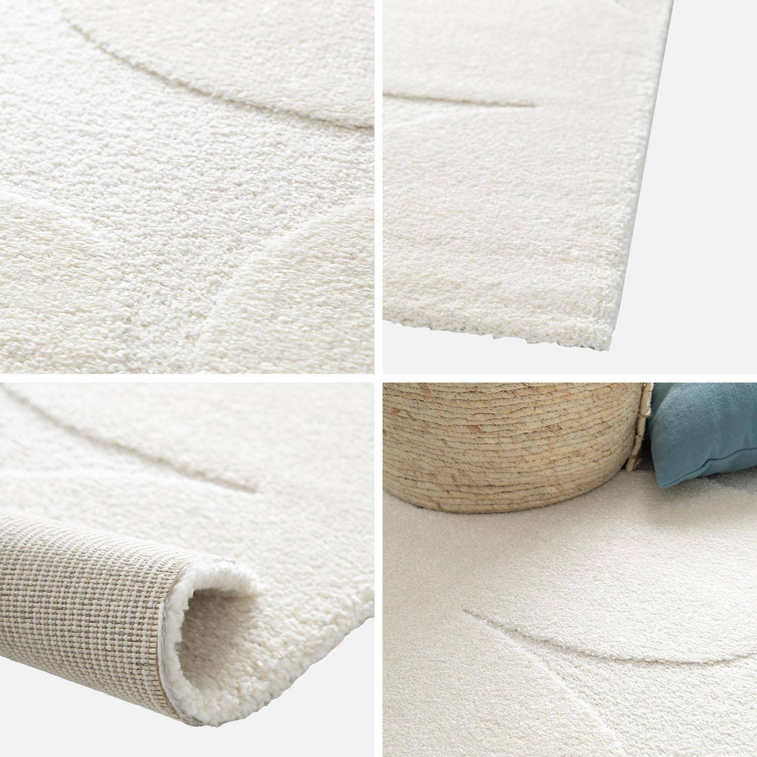 Tapete interior padrão flores creme - 150x80x1.4 cm,sweeek,Photo5