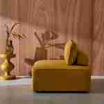 Fauteuil boucléstof 1 zits mosterd L 90 x B 90 x H 74cm - Bao Photo1 Fauteuil boucléstof 1 zits mosterd L 90 x B 90 x H 74cm - Bao Photo1