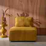 Fauteuil boucléstof 1 zits mosterd L 90 x B 90 x H 74cm - Bao Photo2 Fauteuil boucléstof 1 zits mosterd L 90 x B 90 x H 74cm - Bao Photo2