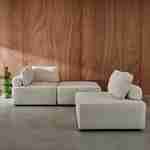Sofá modular em tecido boucle de 3 lugares, Bao, Creme, 90x90x74 cm Photo4 Sofá modular em tecido boucle de 3 lugares, Bao, Creme, 90x90x74 cm Photo4