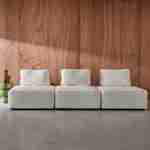 Sofá modular em tecido boucle de 3 lugares, Bao, Creme, 90x90x74 cm Photo3 Sofá modular em tecido boucle de 3 lugares, Bao, Creme, 90x90x74 cm Photo3