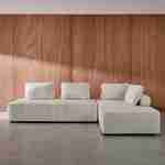 Sofá modular em tecido boucle de 4 lugares, Bao, Creme, 180x90x74 cm Photo6 Sofá modular em tecido boucle de 4 lugares, Bao, Creme, 180x90x74 cm Photo6