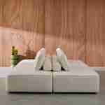 Sofá modular em tecido boucle de 4 lugares, Bao, Creme, 180x90x74 cm Photo2 Sofá modular em tecido boucle de 4 lugares, Bao, Creme, 180x90x74 cm Photo2
