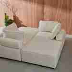 Sofá modular em tecido boucle de 4 lugares, Bao, Creme, 180x90x74 cm Photo4 Sofá modular em tecido boucle de 4 lugares, Bao, Creme, 180x90x74 cm Photo4