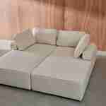 Sofá modular em tecido boucle de 4 lugares, Bao, Creme, 180x90x74 cm Photo5 Sofá modular em tecido boucle de 4 lugares, Bao, Creme, 180x90x74 cm Photo5