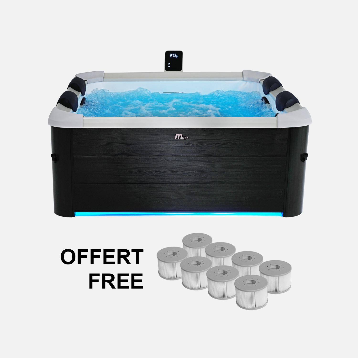 Spa rigide MSPA 6 places 4 coussins hydromassages, 8 filtres + bâche incluse 180 cm x 65 cm,sweeek,Photo2