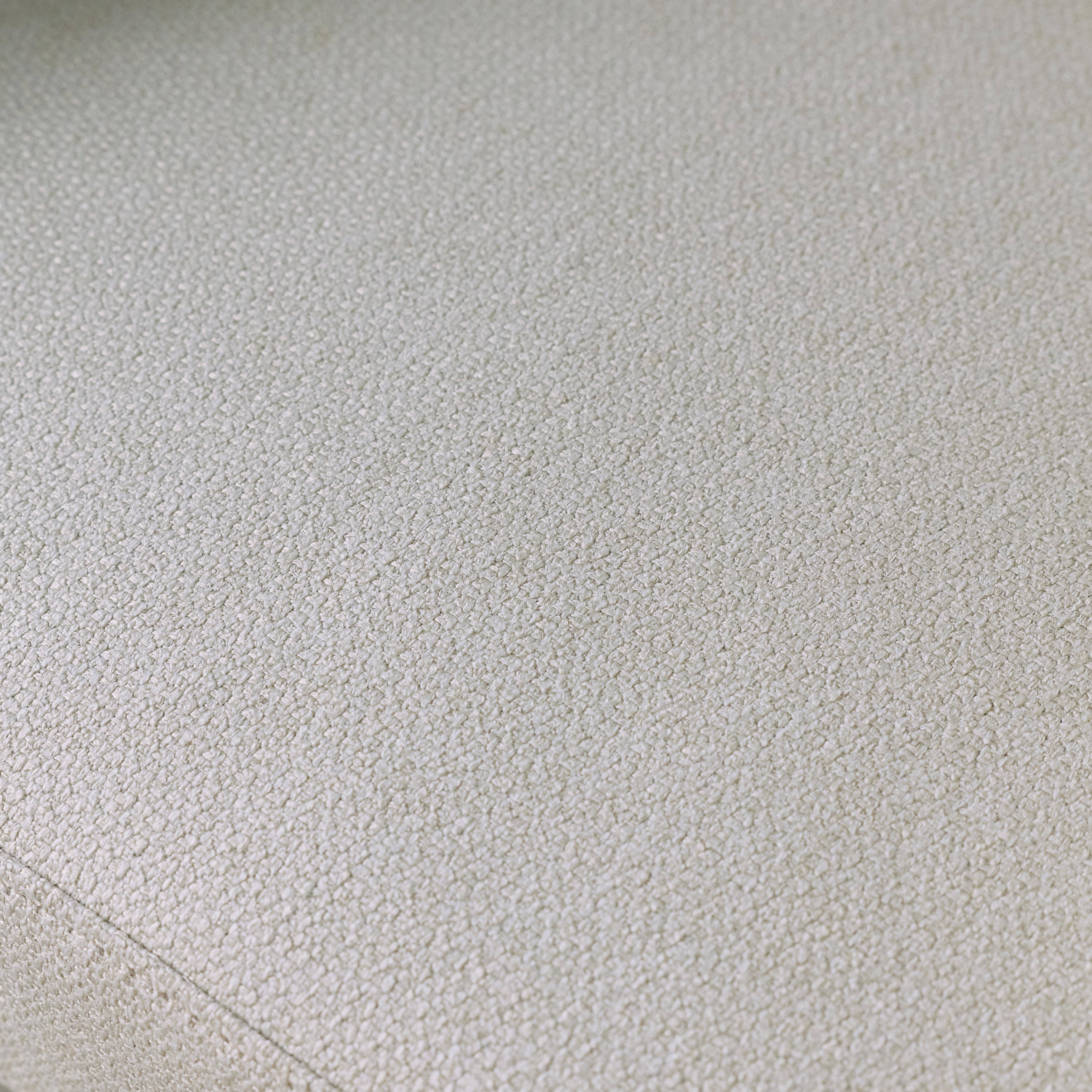 Fauteuil tissu blanc dossier incurvé piétement métal L 81,5 x P 72,5 x H 69 cm - Cristo,sweeek,Photo4