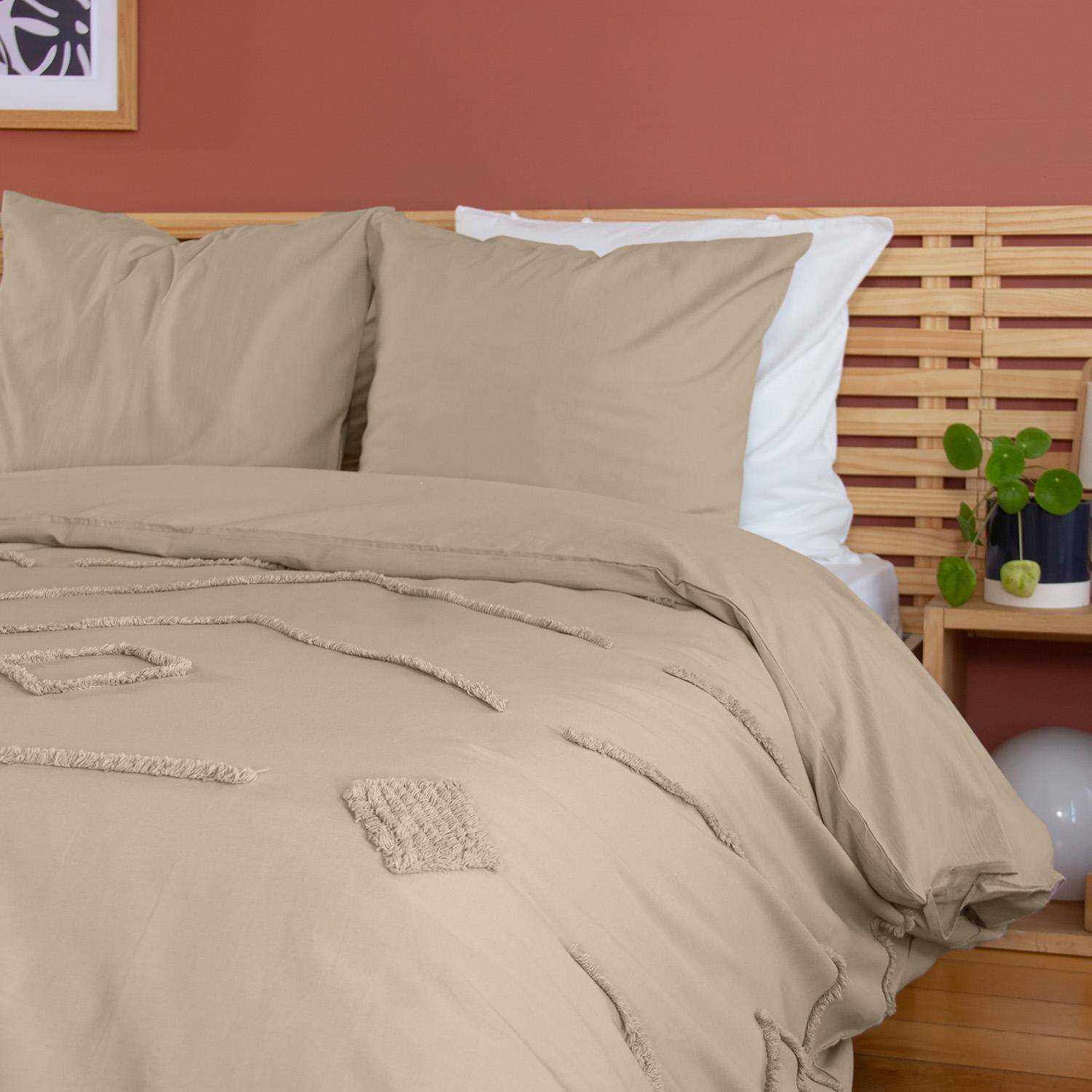 Juego de cama de algodón de 2 plazas rosa, Ariane, 240x260x0.5 cm,sweeek,Photo2
