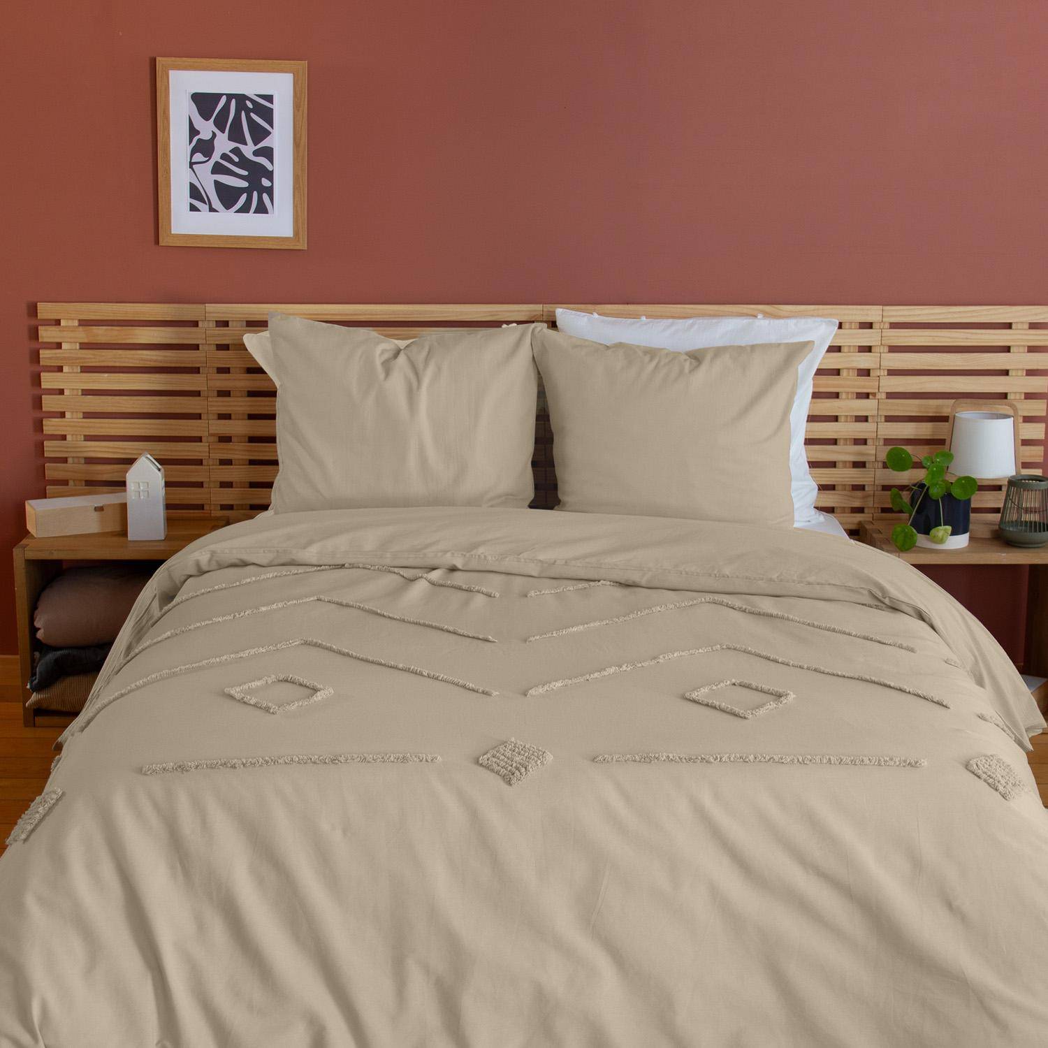 Juego de cama de algodón de 2 plazas rosa, Ariane, 240x260x0.5 cm Photo1