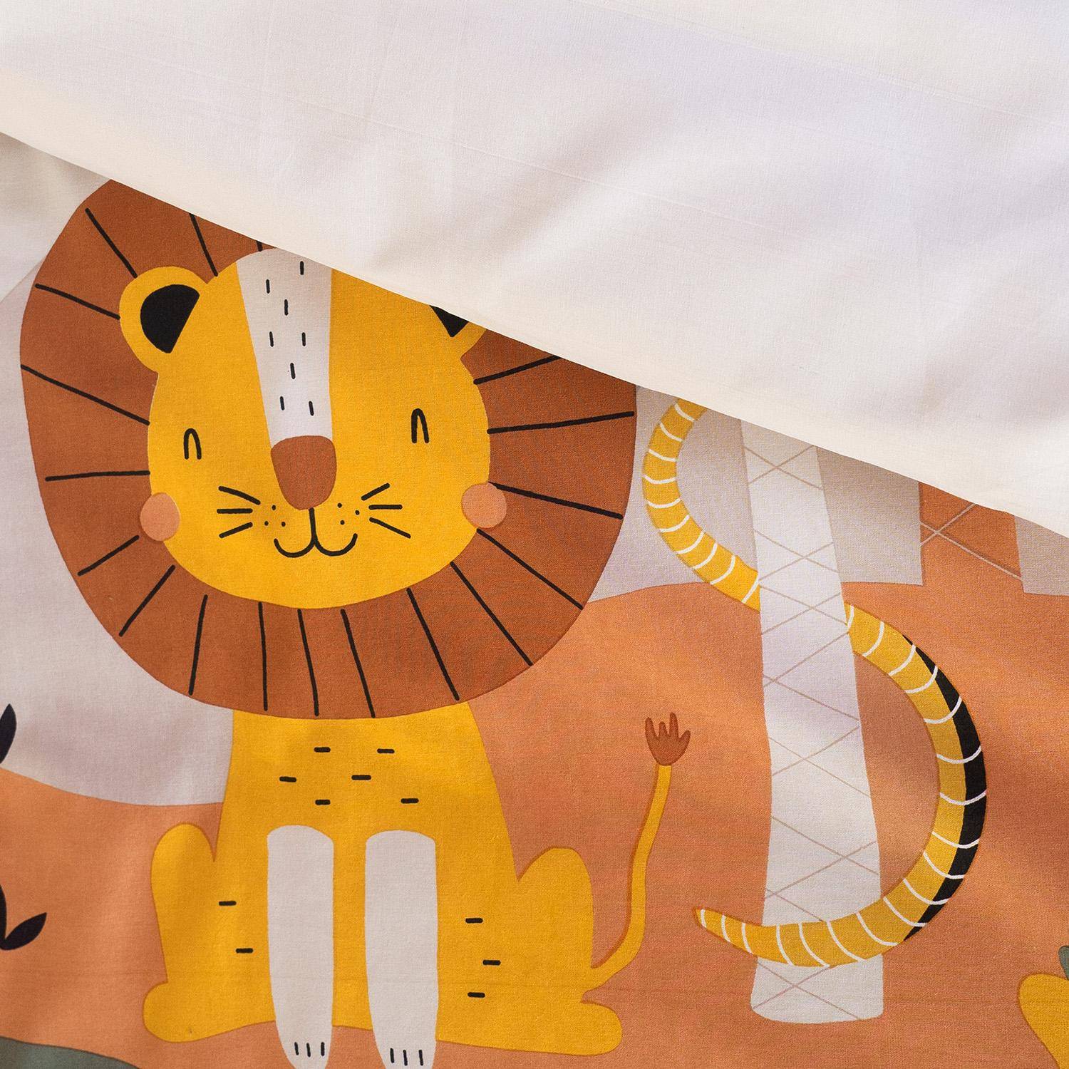 Juego de cama de microfibra reversible impreso sabana, 1 plaza, Noe, 200x140x0.5 cm Photo3
