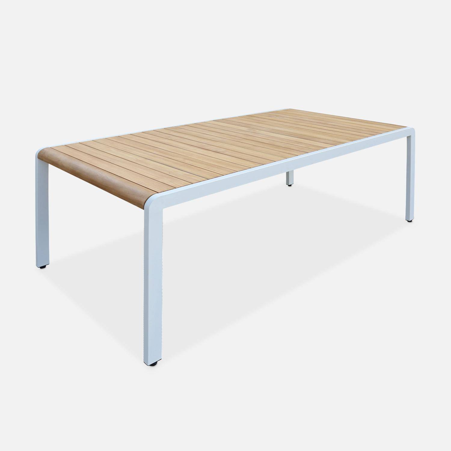 Table de jardin bois et acier + 8 assises  200cm Photo5