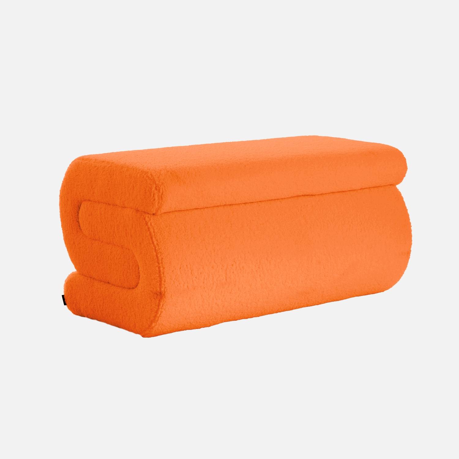 Banc design revêtement bouclette orange 1-2 places