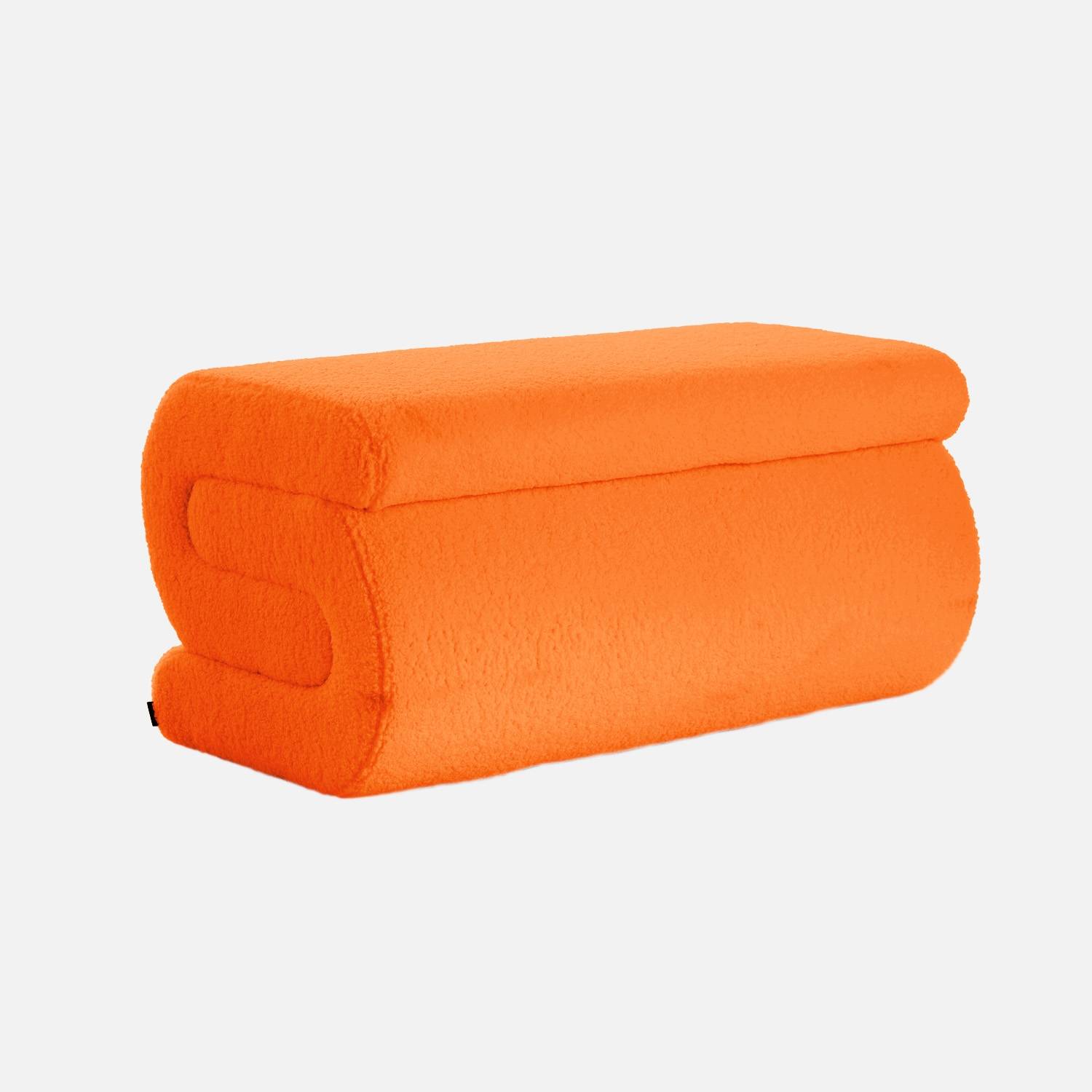 Banc design revêtement bouclette orange 1-2 places