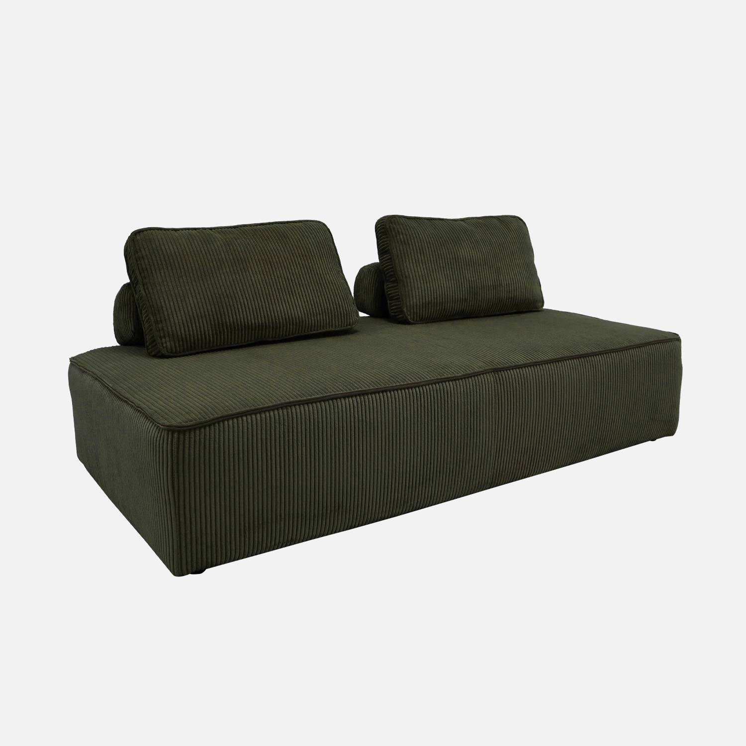 Chauffeuse 2 places pour canapé modulable vert foncé