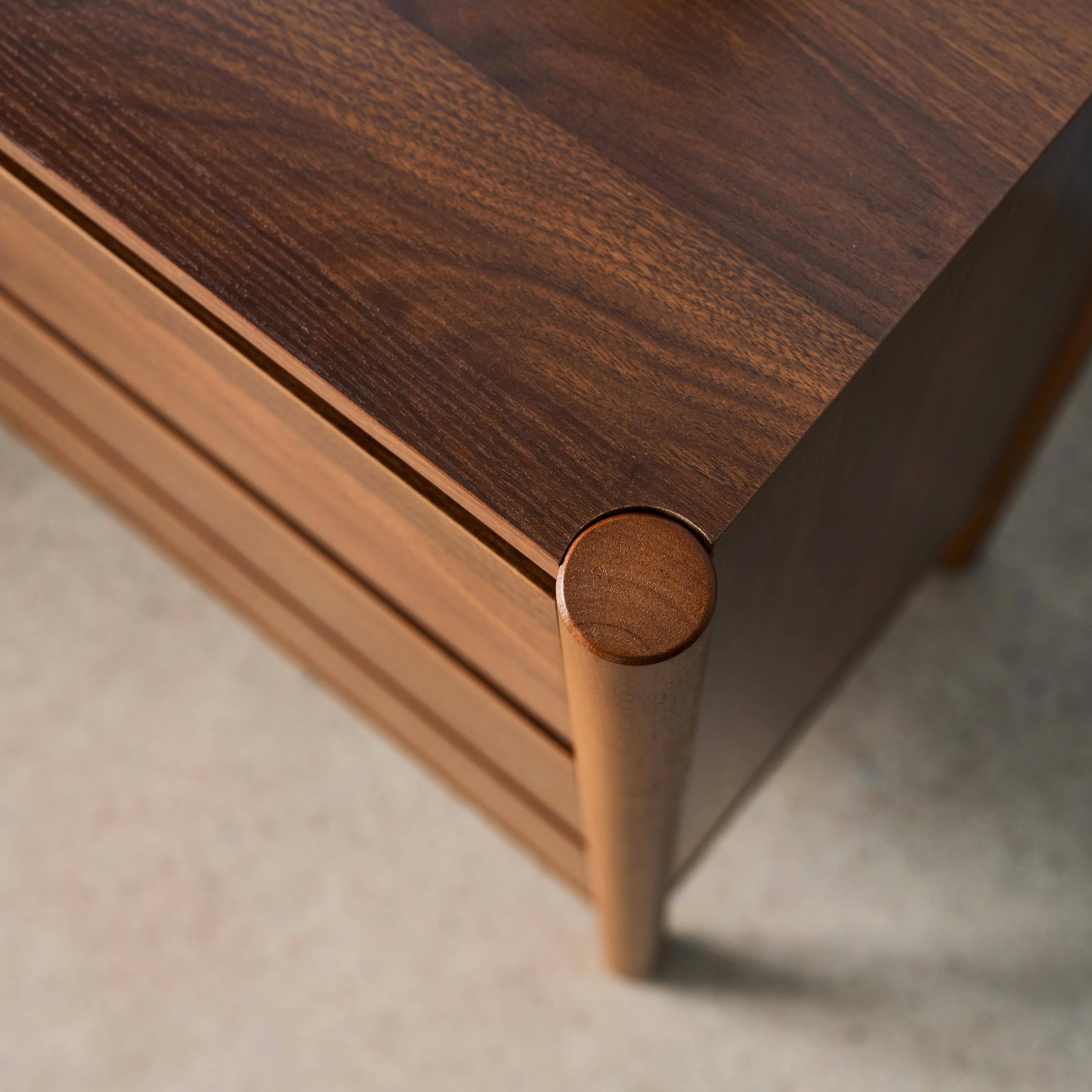 Comò decorazione legno 6 cassetti Noce - 120x42x78 cm Photo5