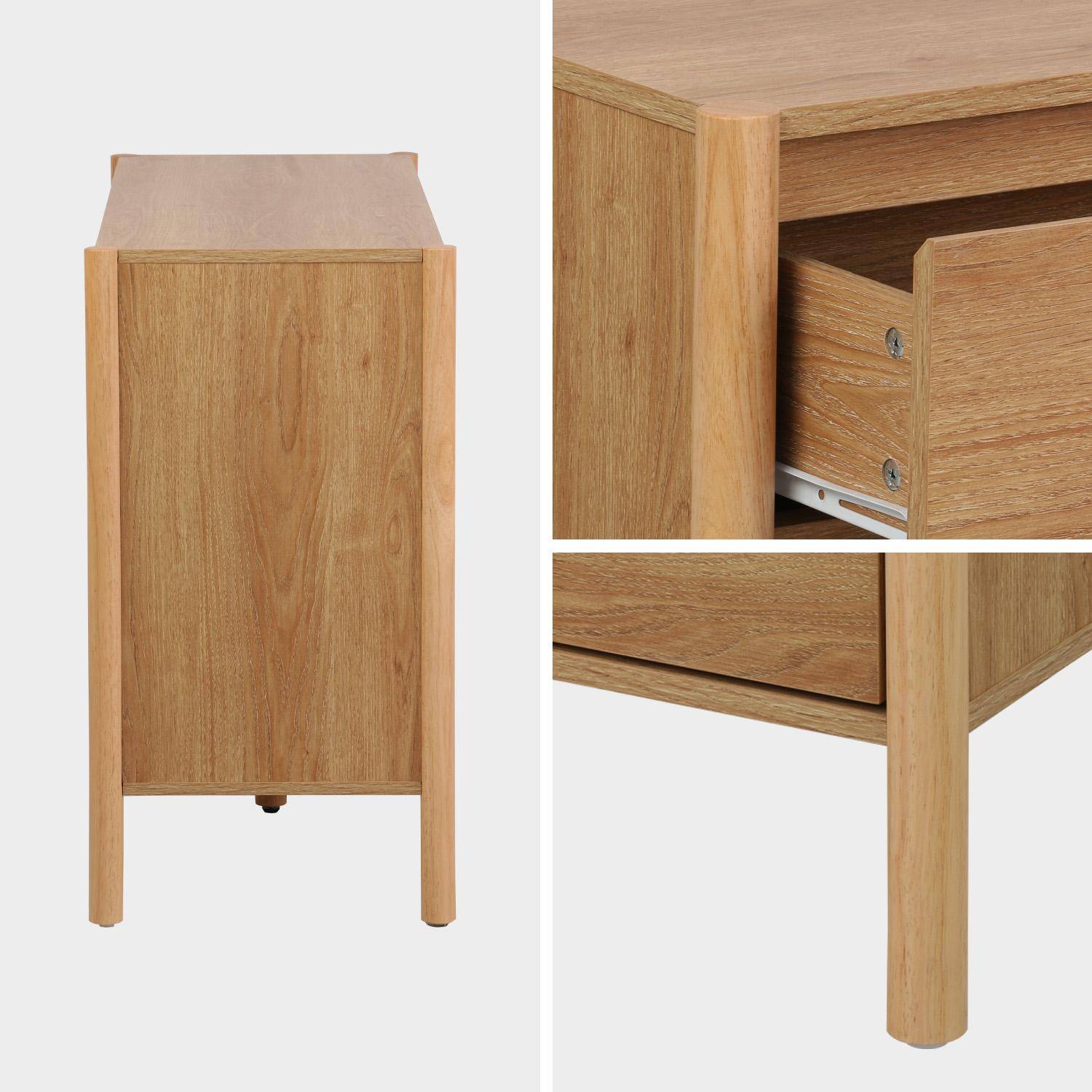 Cómoda con decoración de madera, 6 cajones, Harmony, Natural, 120x42x78 cm,sweeek,Photo4