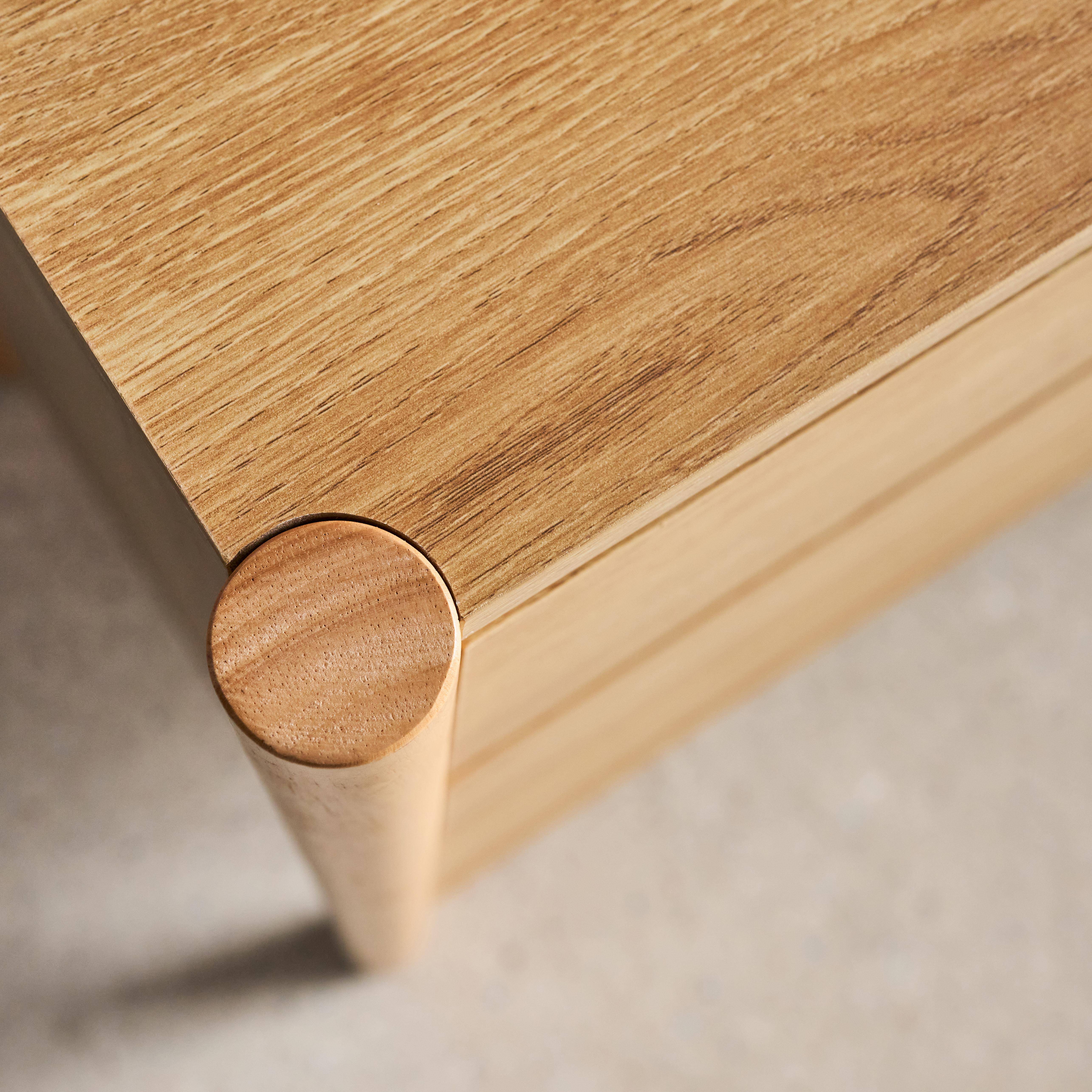 Komoda w kolorze naturalnego drewna, 6 szuflad, 120cm - 120 x 42 x 78,5 cm - Harmony Photo6