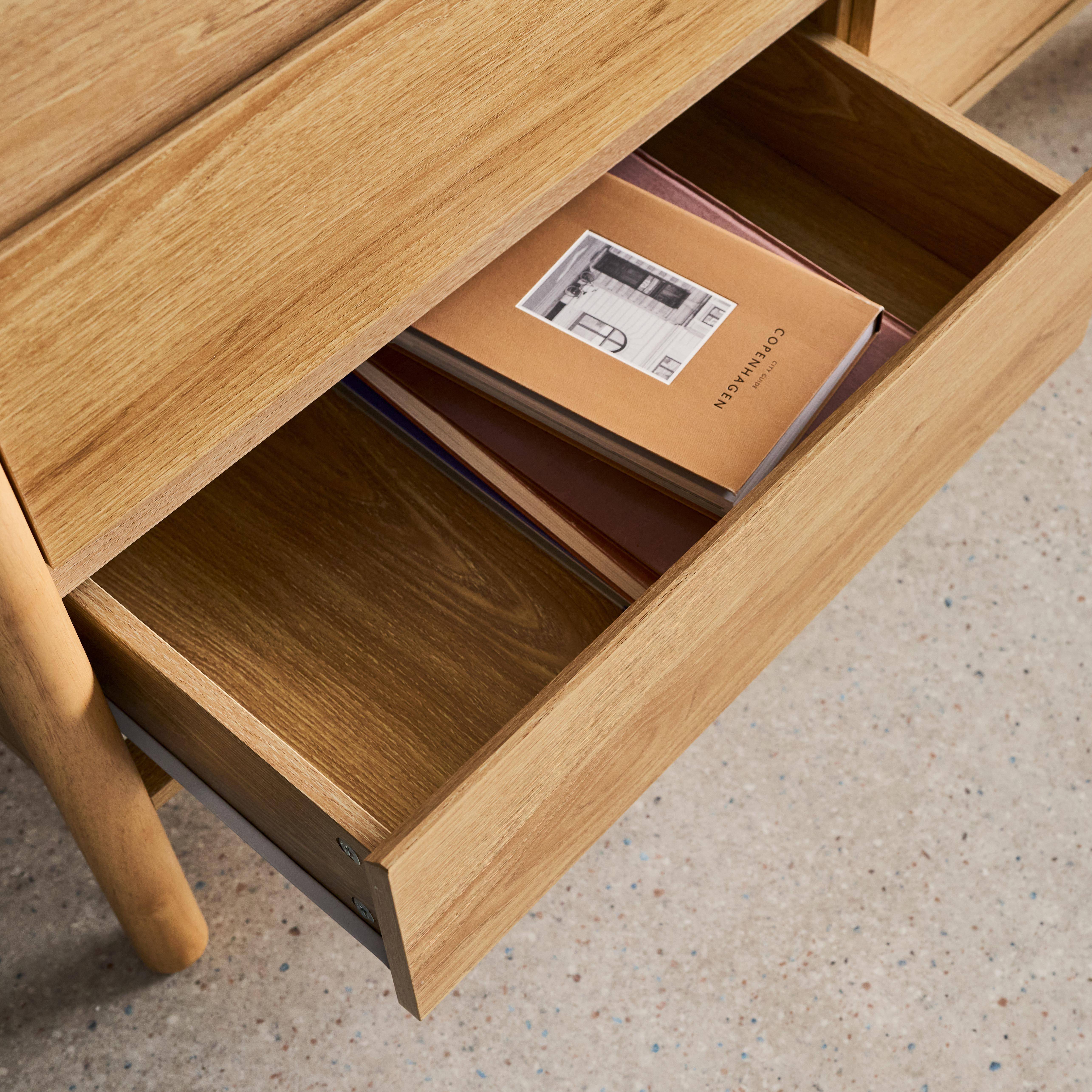 Komoda w kolorze naturalnego drewna, 6 szuflad, 120cm - 120 x 42 x 78,5 cm - Harmony,sweeek,Photo4