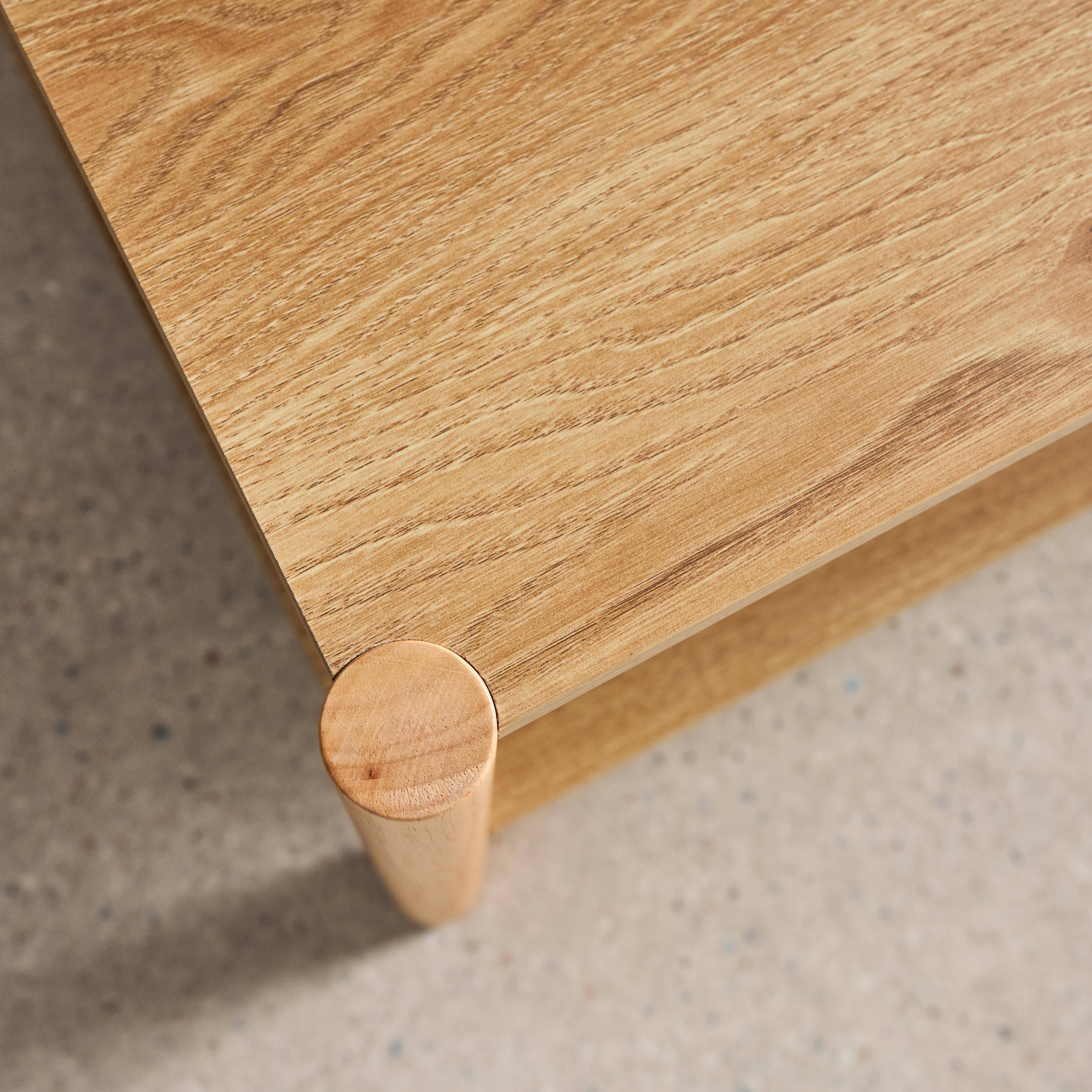 Mesa de centro retangular em decoração madeira, Harmony, Natural, 110x60x40 cm,sweeek,Photo5