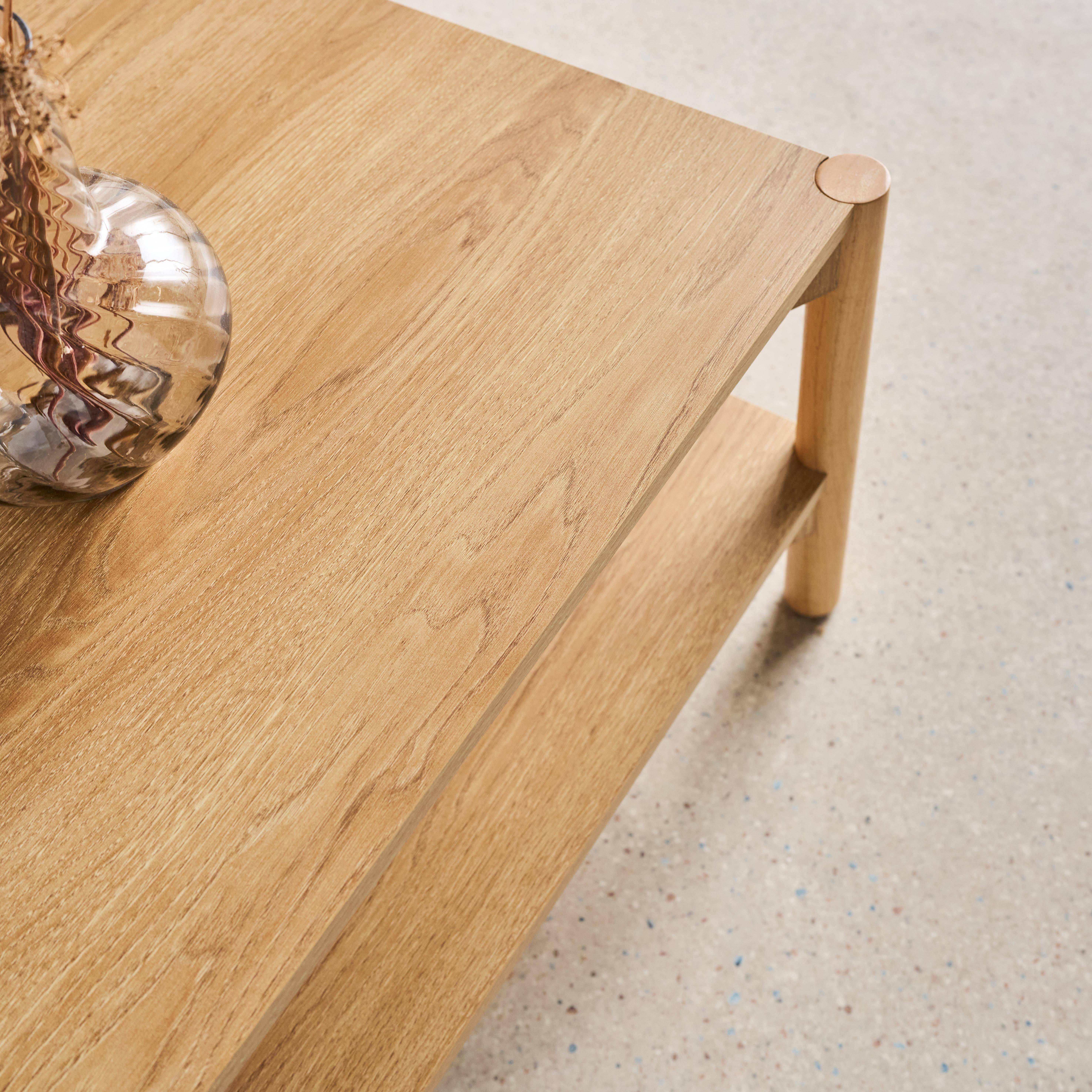 Mesa de centro retangular em decoração madeira, Harmony, Natural, 110x60x40 cm,sweeek,Photo4